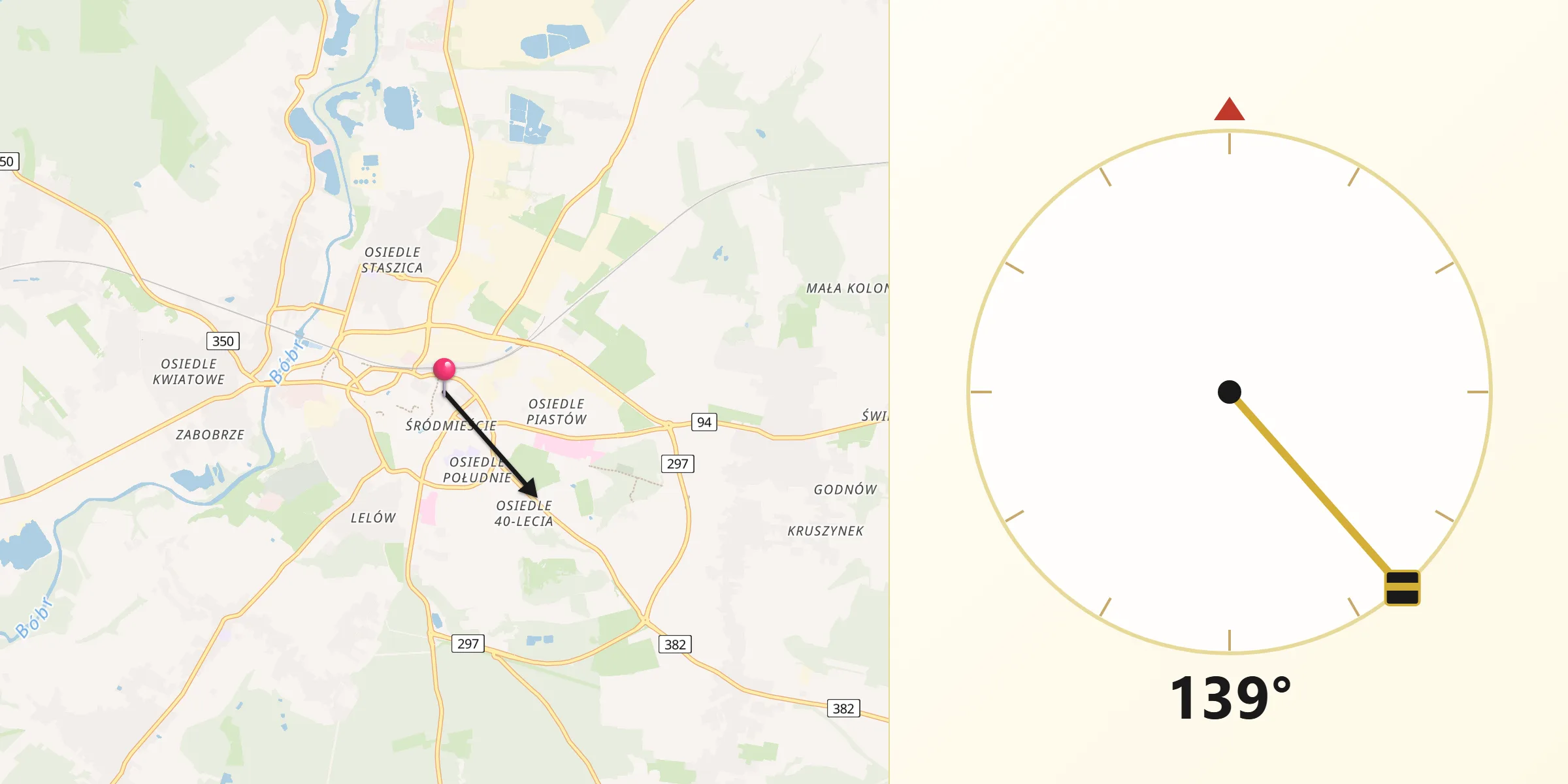 Kierunek Qibla z Bolesławiec