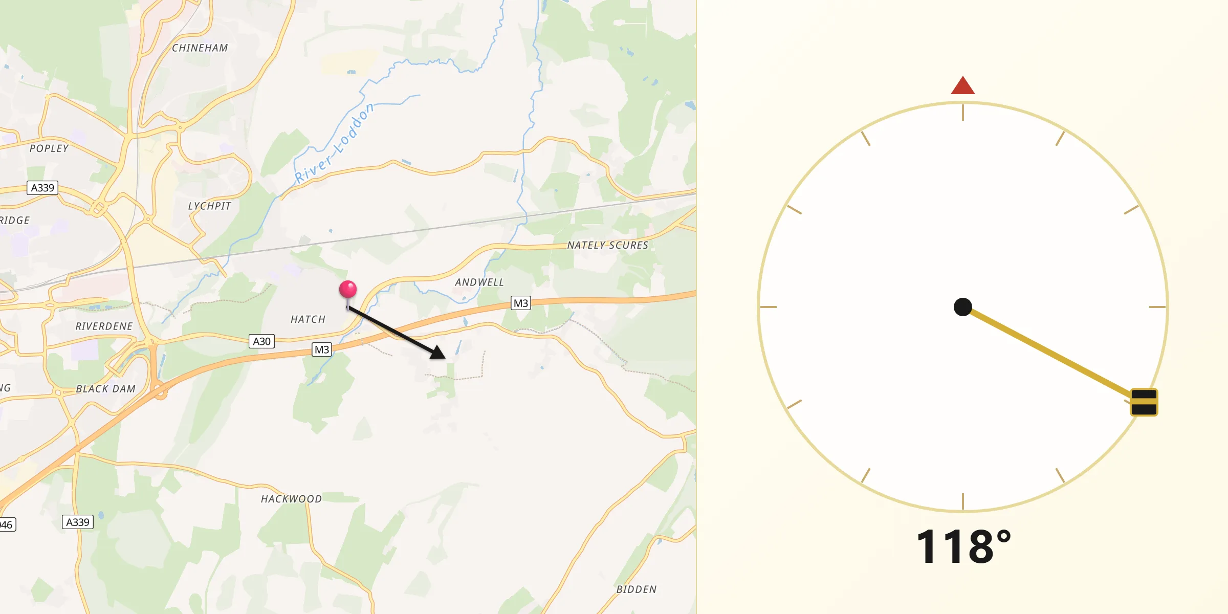 Qibla Direction from Old Basing