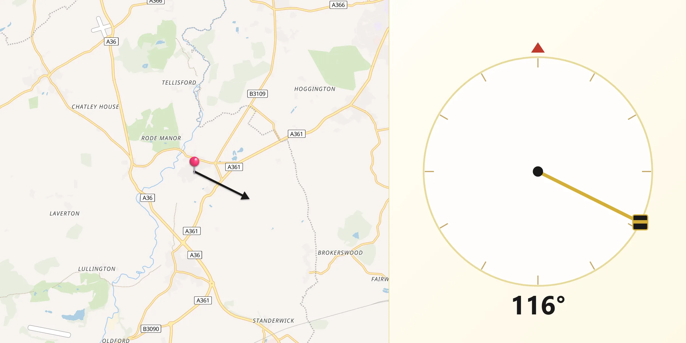 Qibla Direction from Rode