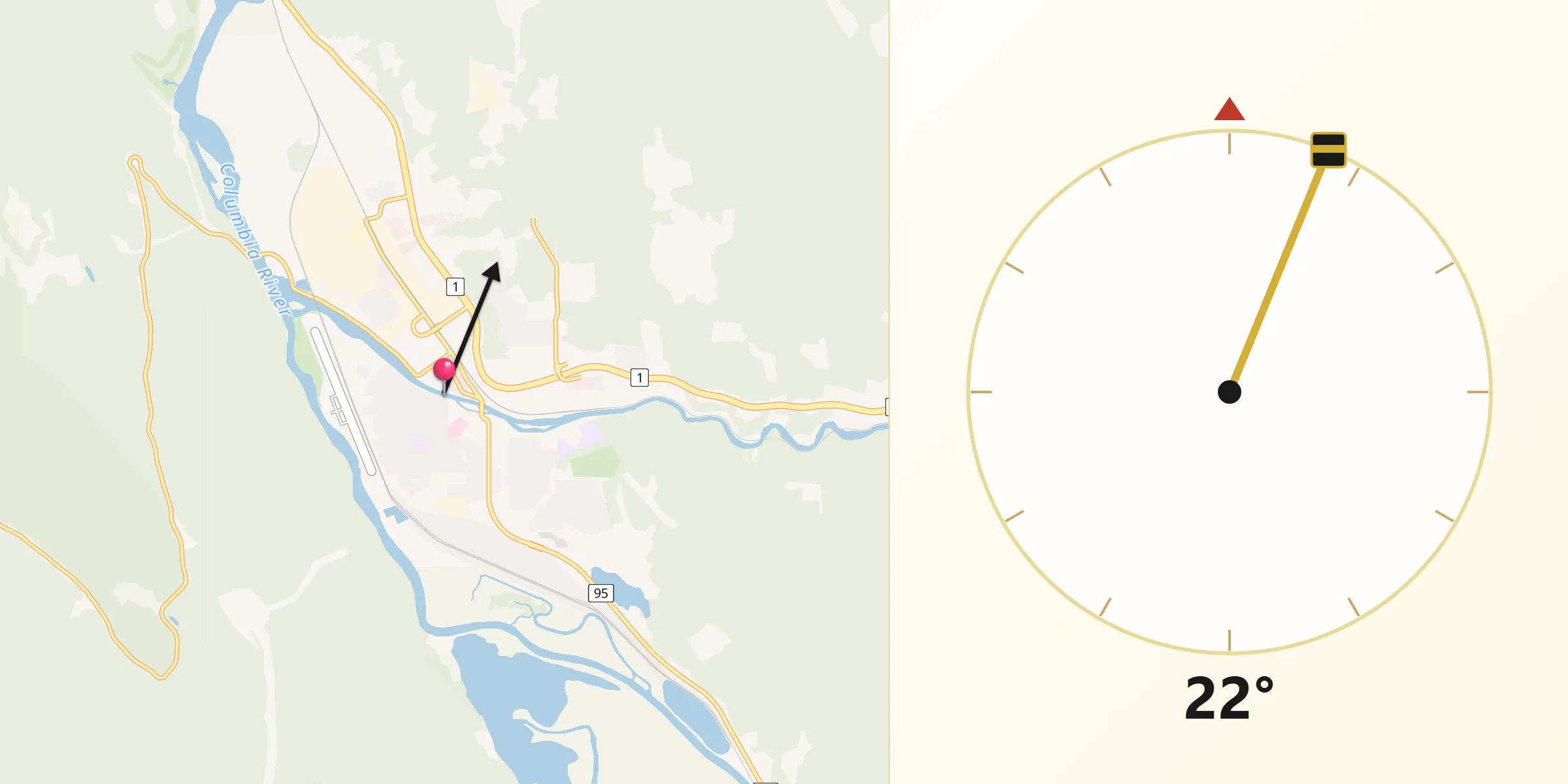Qibla Direction from Golden