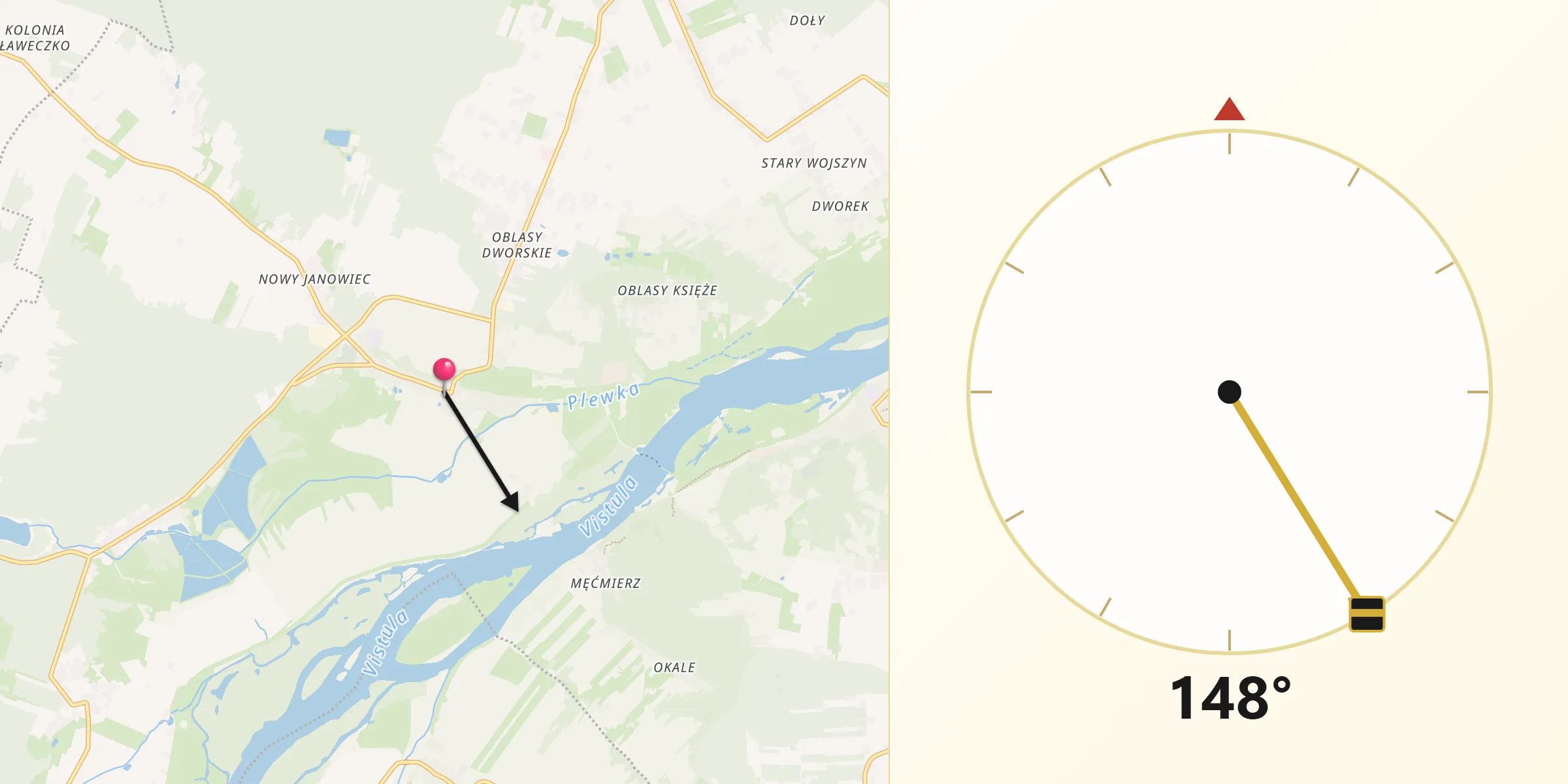 Kierunek Qibla z Janowiec