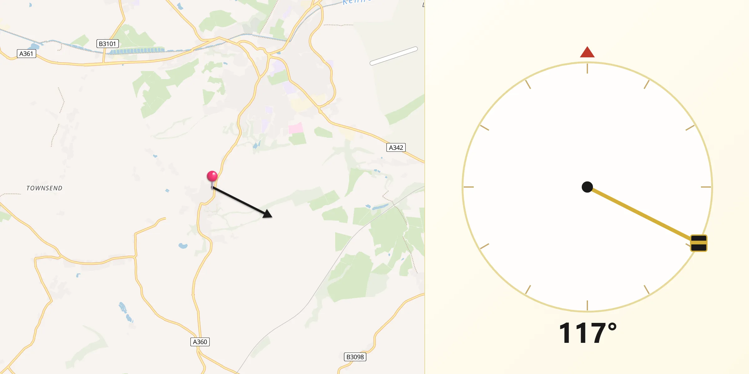 Qibla Direction from Potterne