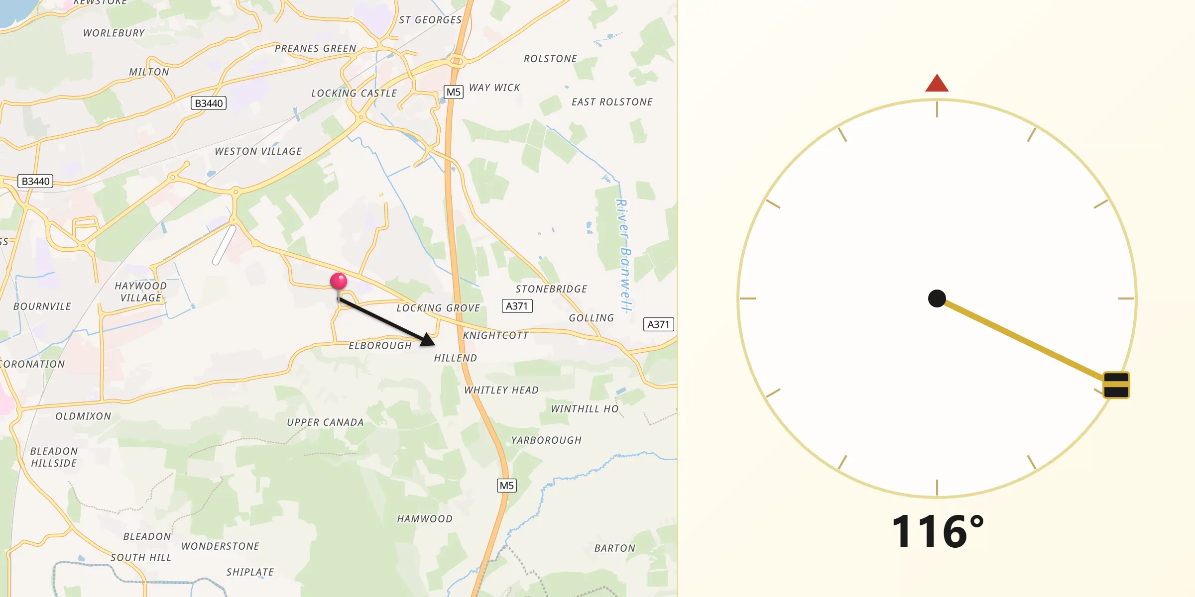 Qibla Direction from Locking