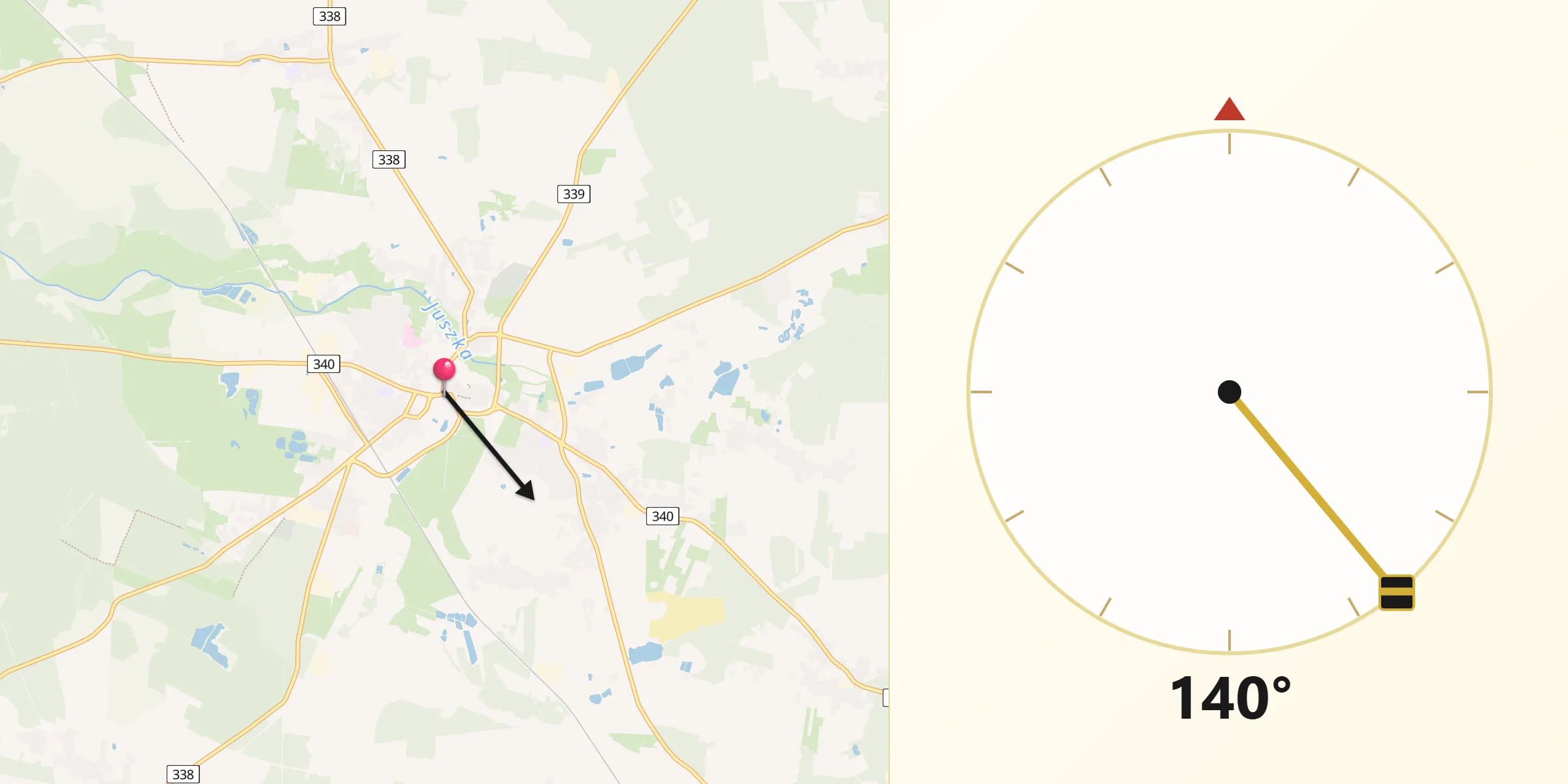 Kierunek Qibla z Wołów