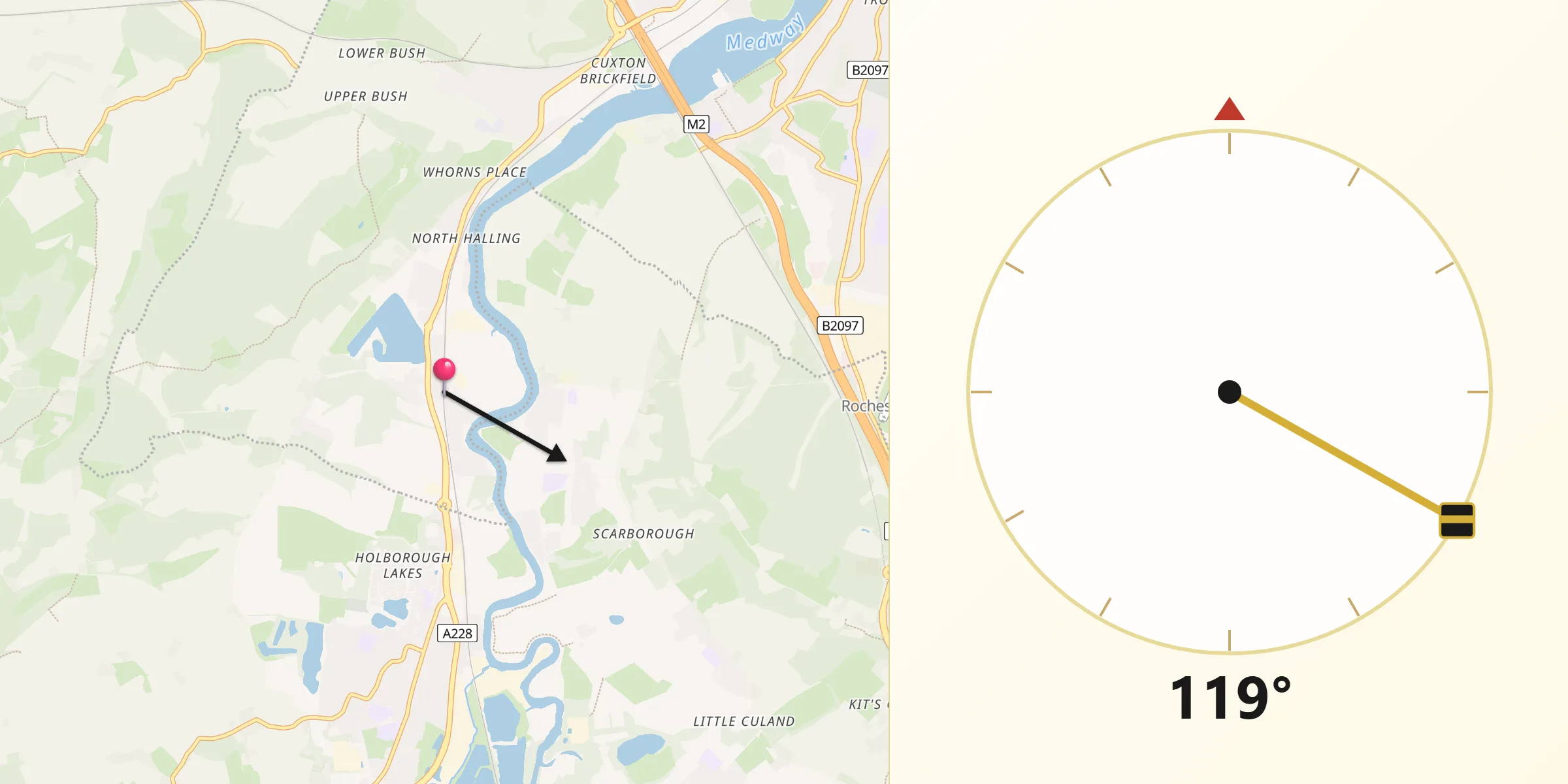 Qibla Direction from Halling