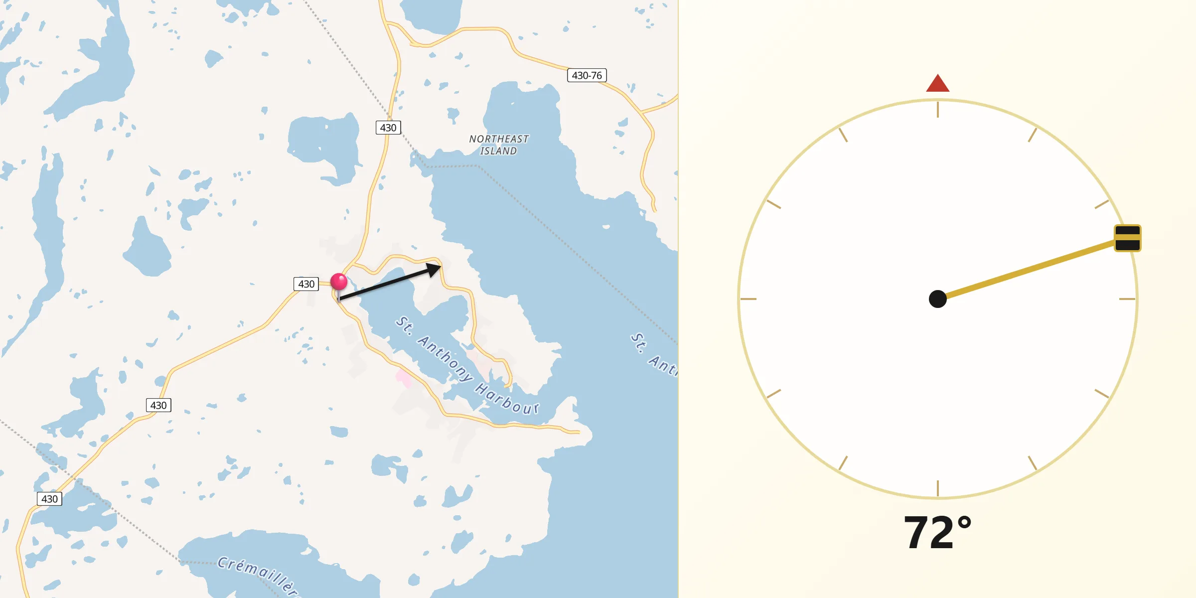 Qibla Direction from St. Anthony