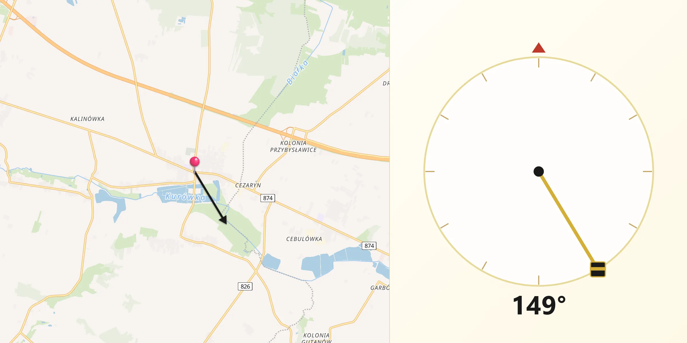 Kierunek Qibla z Markuszów