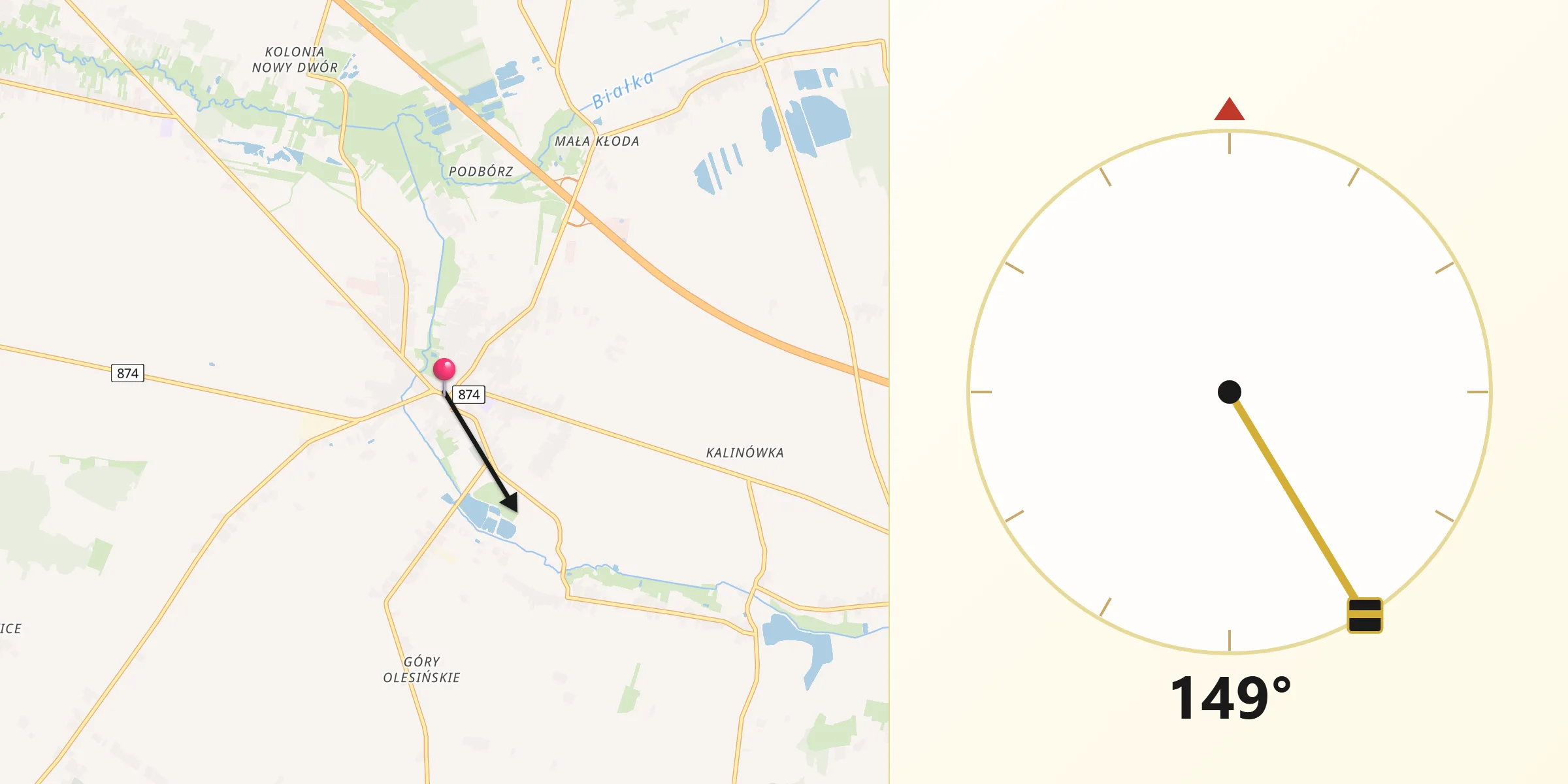 Kierunek Qibla z Kurów
