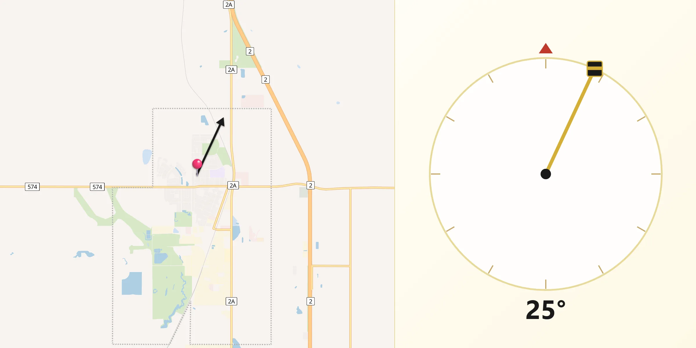 Qibla Direction from Crossfield