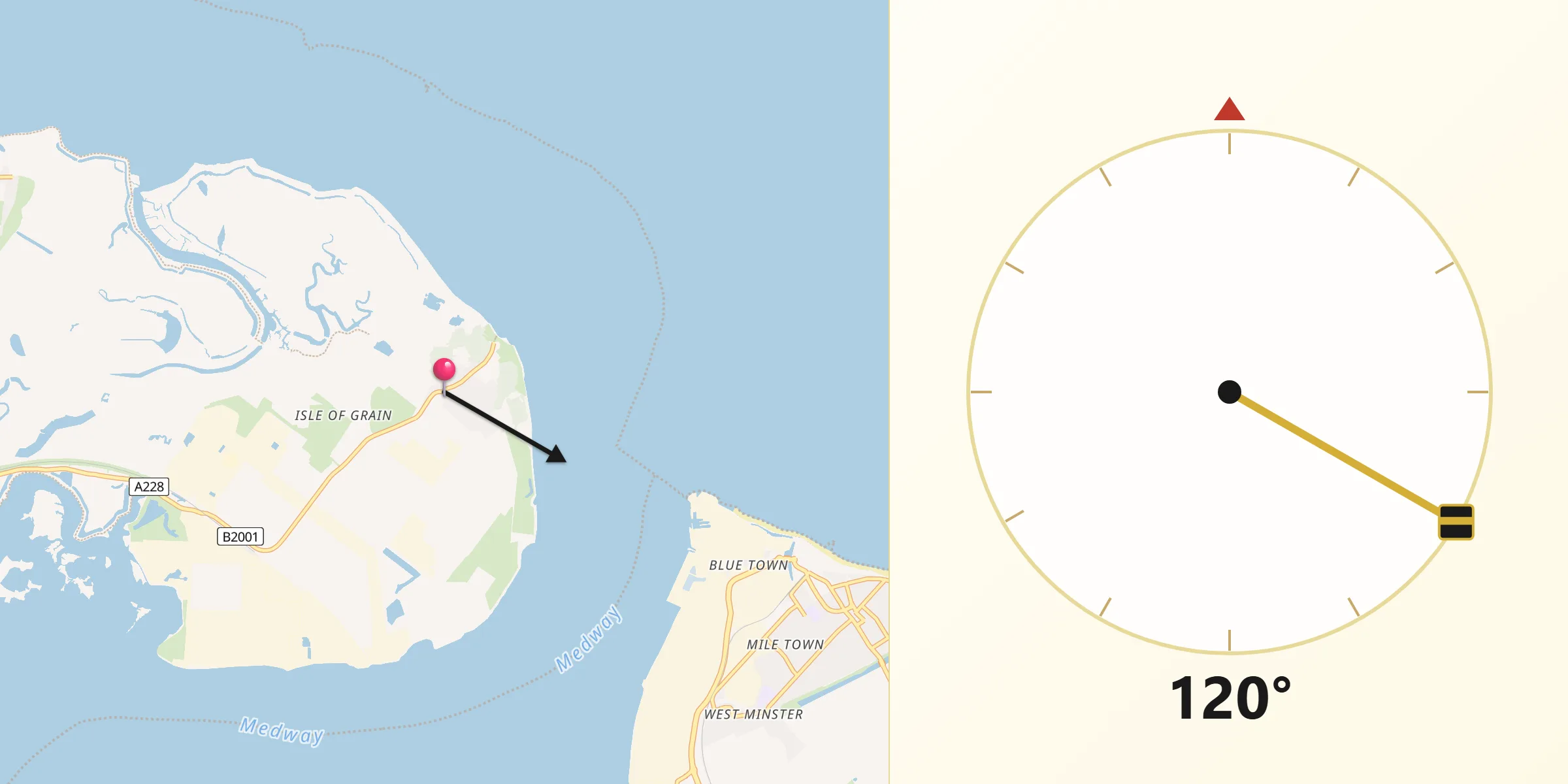 Qibla Direction from Grain