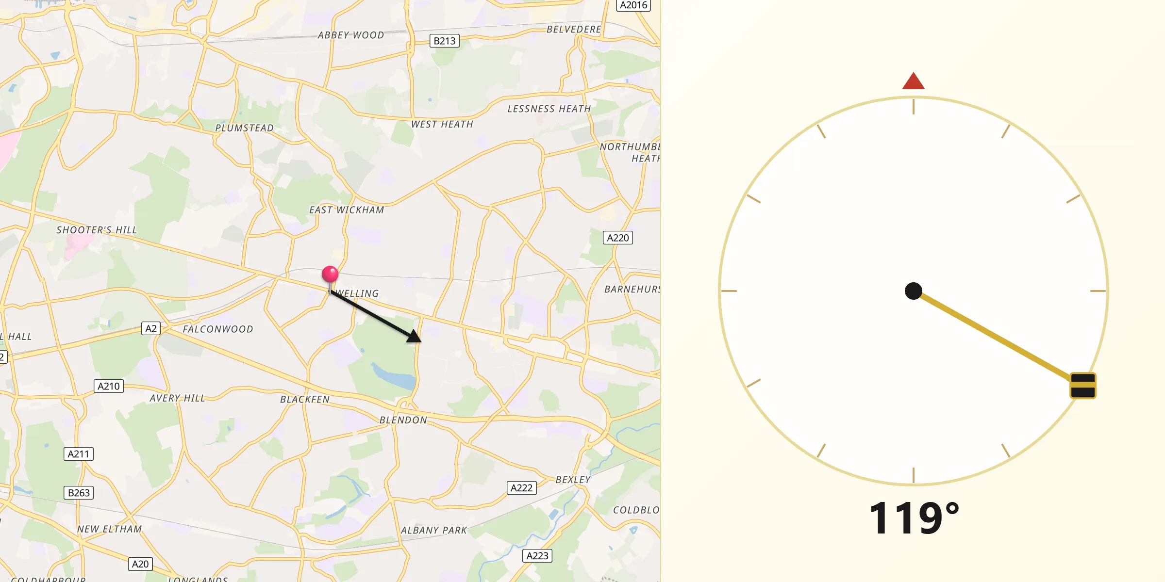 Qibla Direction from Welling