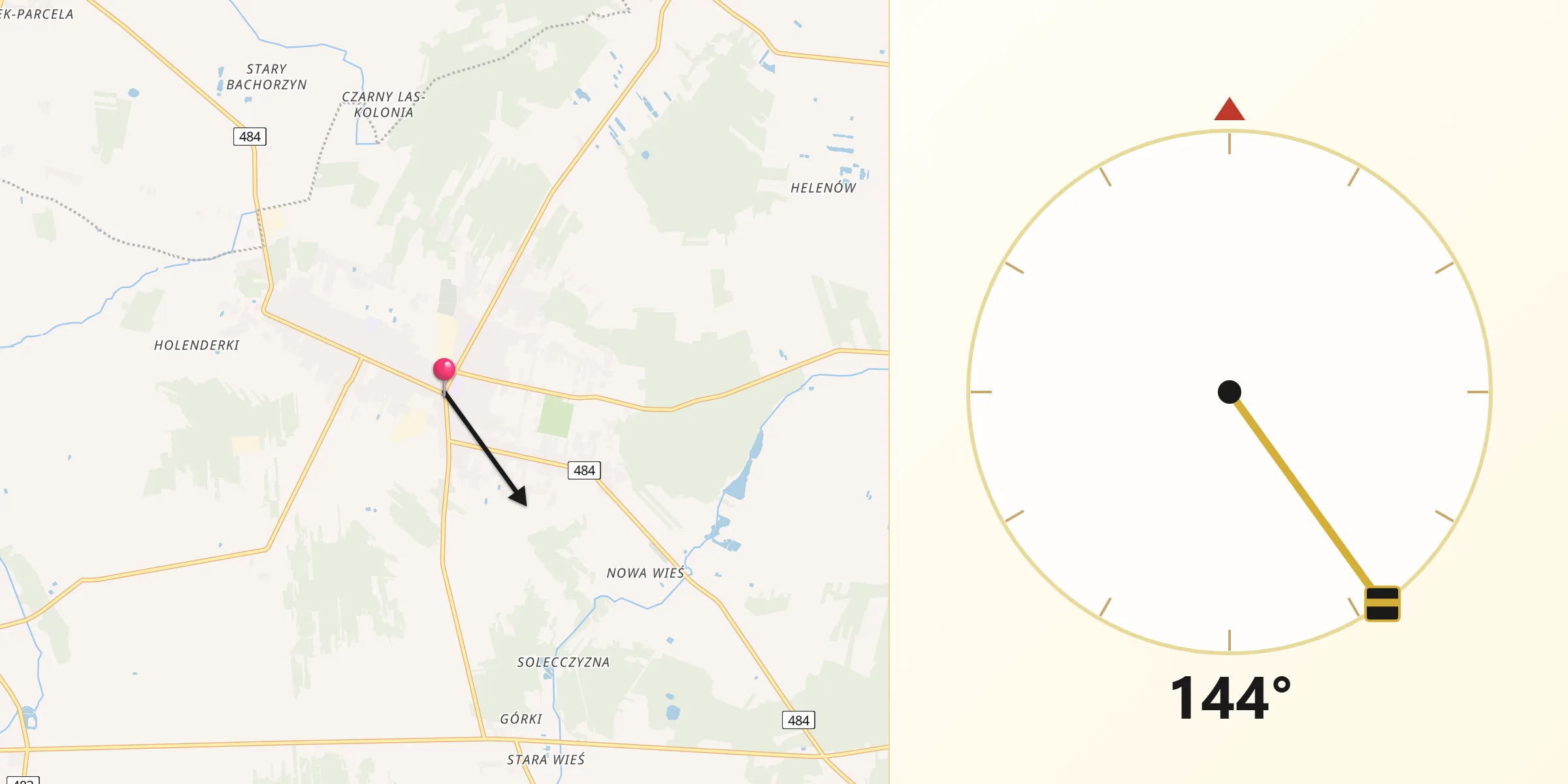Kierunek Qibla z Zelów