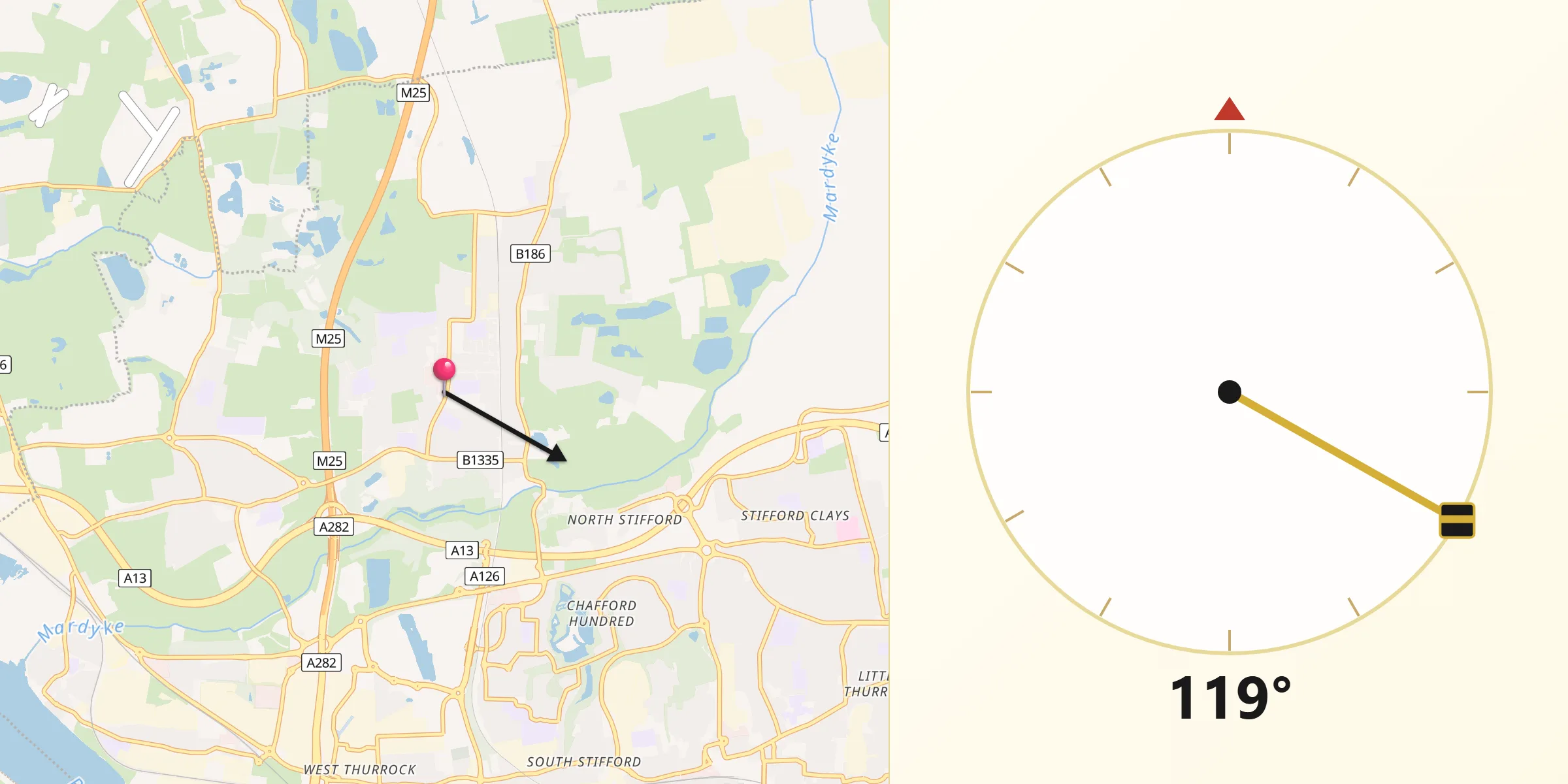 Qibla Direction from South Ockendon