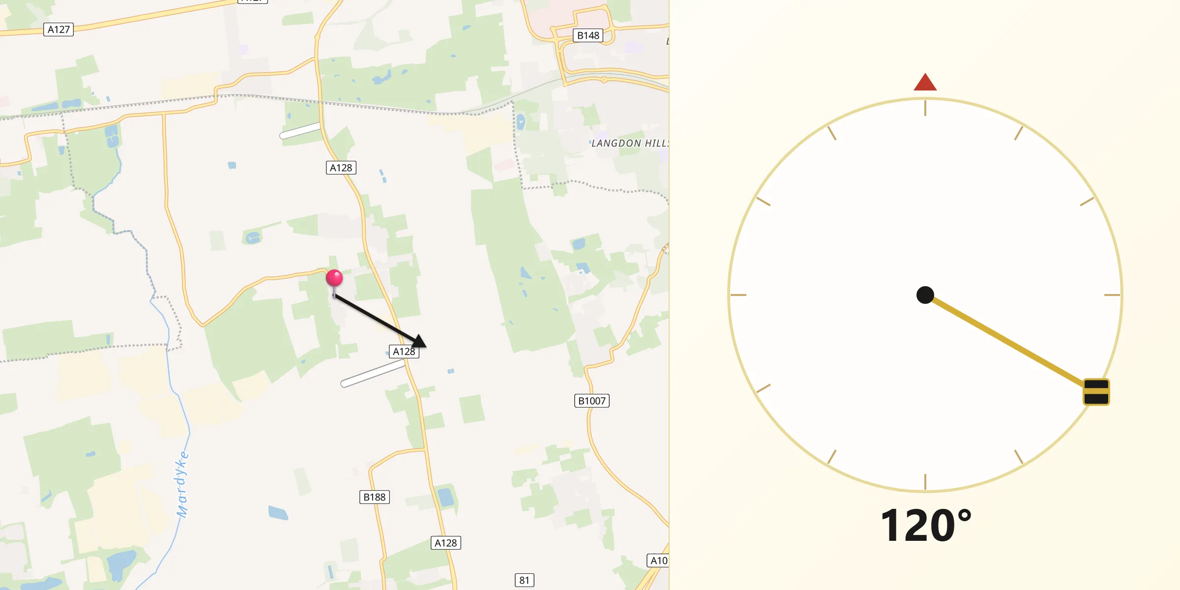 Qibla Direction from Bulphan
