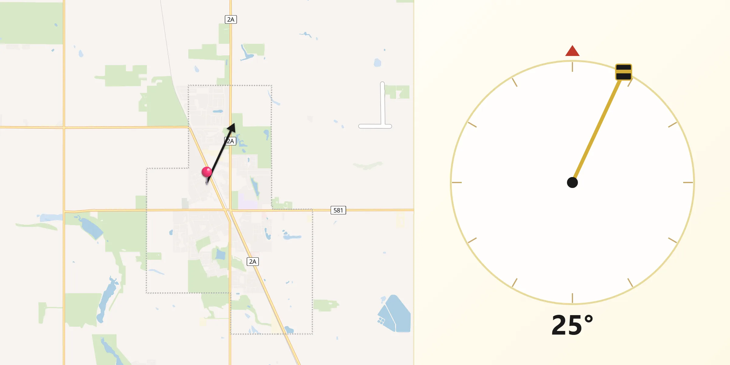 Qibla Direction from Carstairs