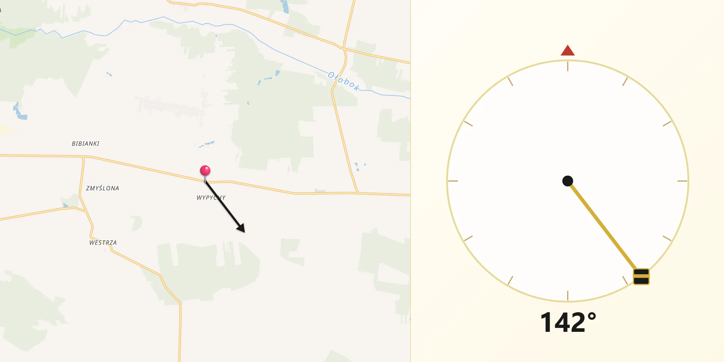 Kierunek Qibla z Sieroszewice