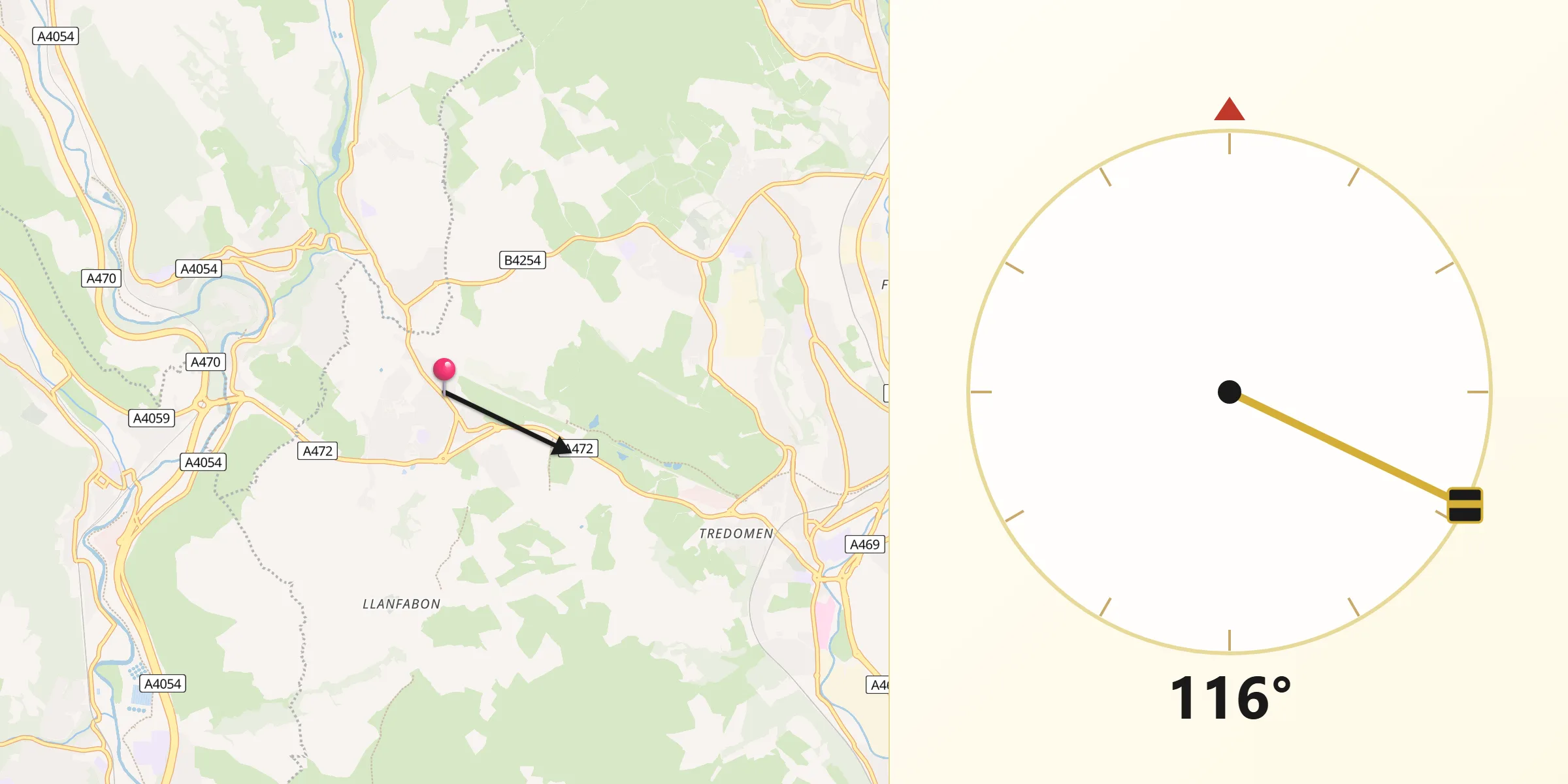 Qibla Direction from Nelson
