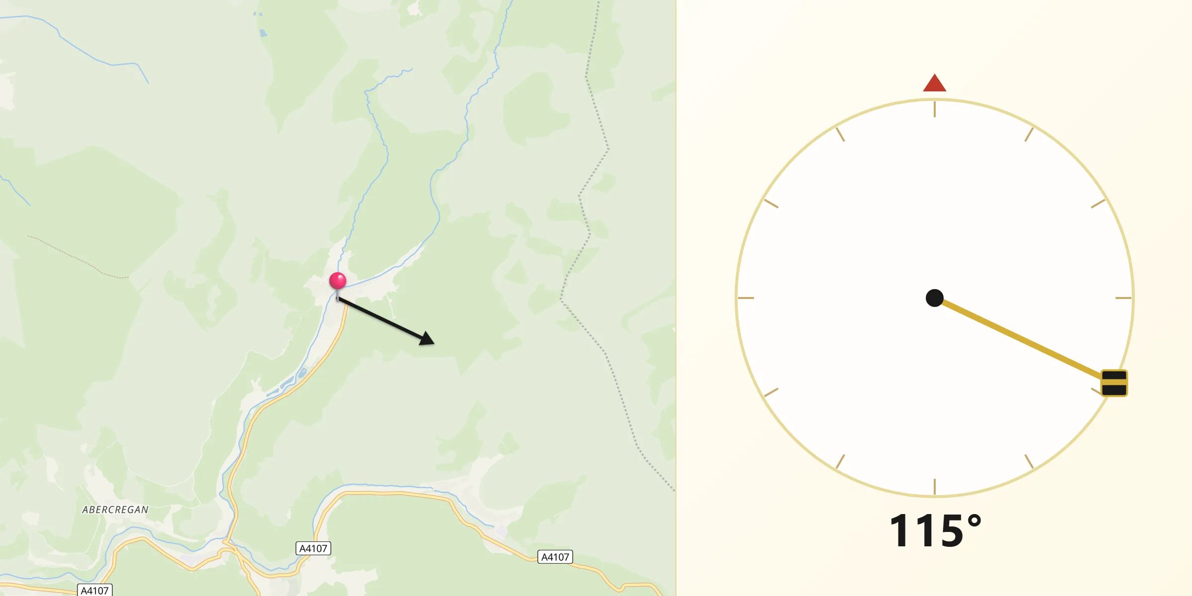 Qibla Direction from Glyncorrwg