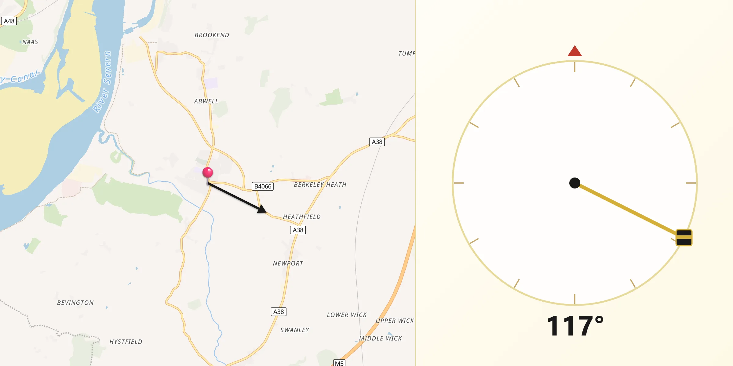 Qibla Direction from Berkeley