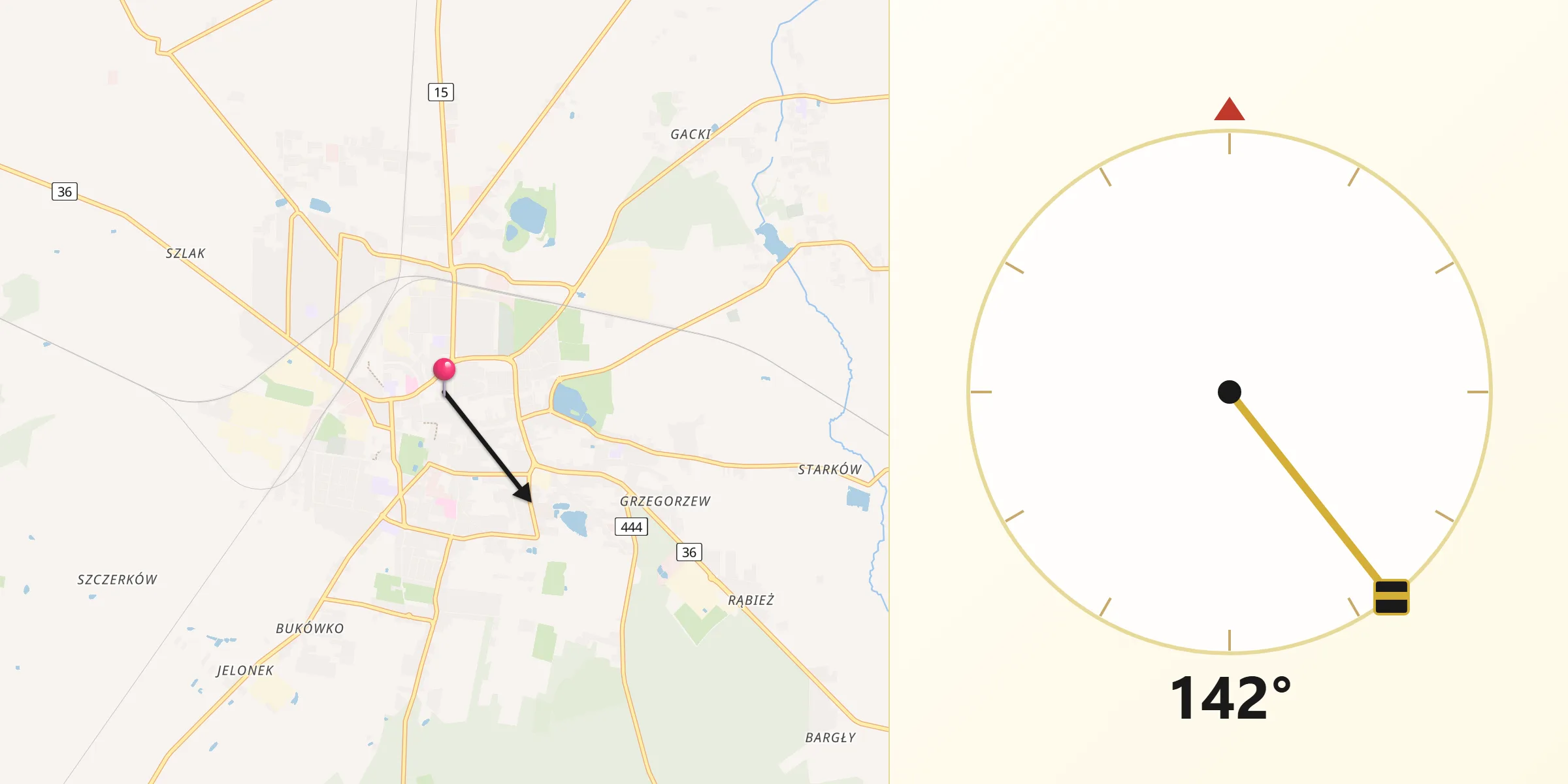 Kierunek Qibla z Krotoszyn