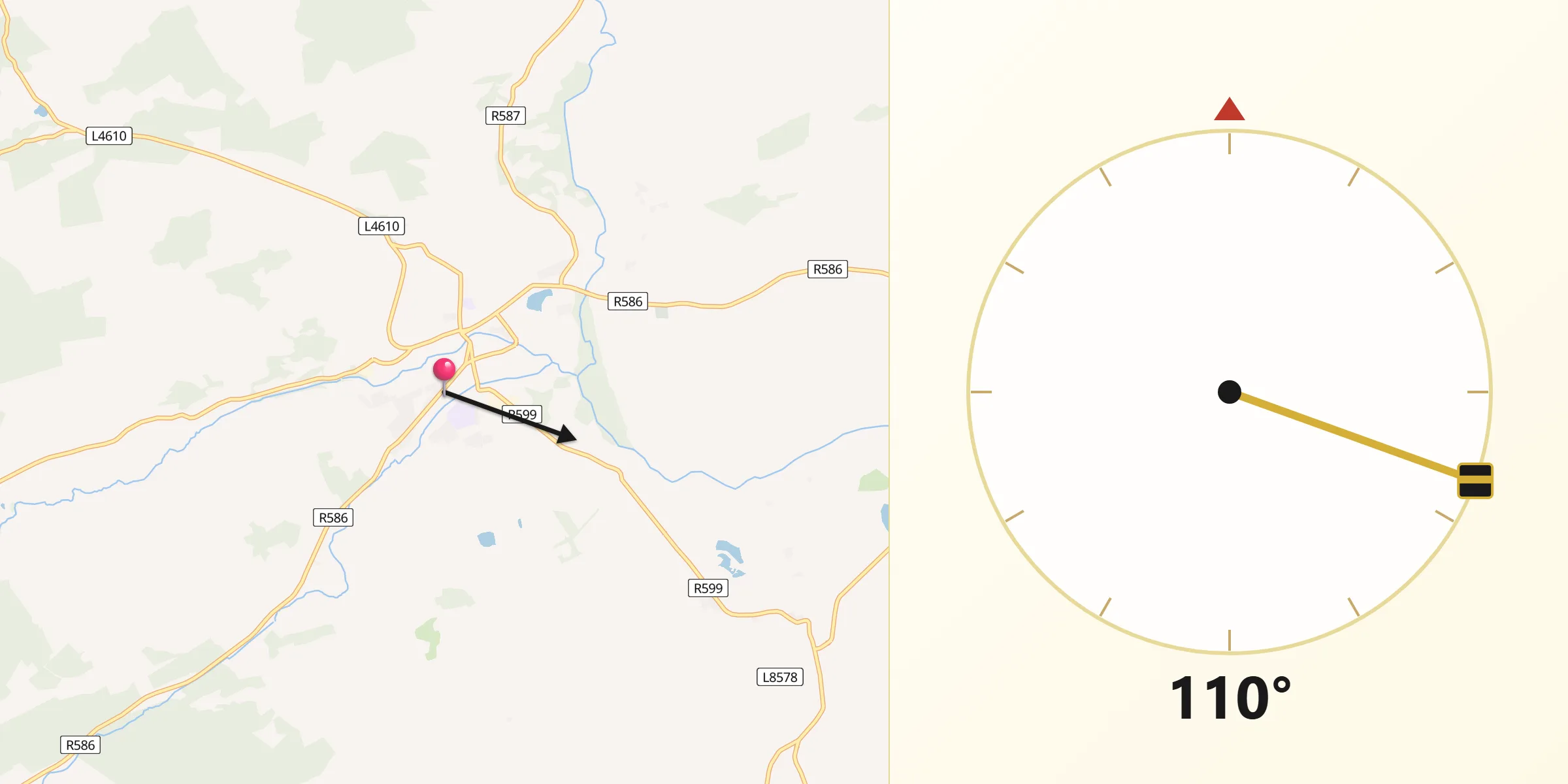 Qibla Direction from Dunmanway