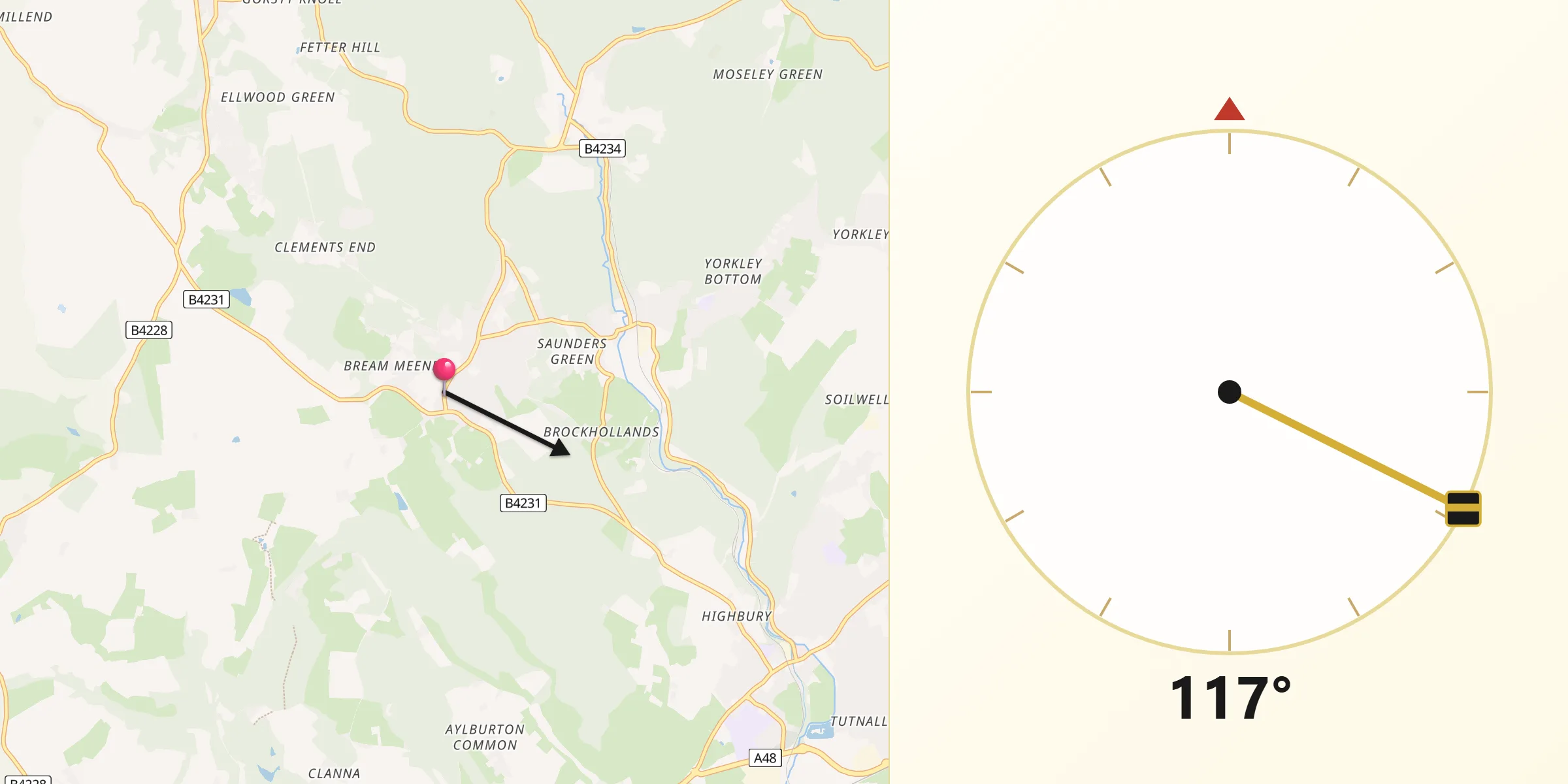 Qibla Direction from Bream
