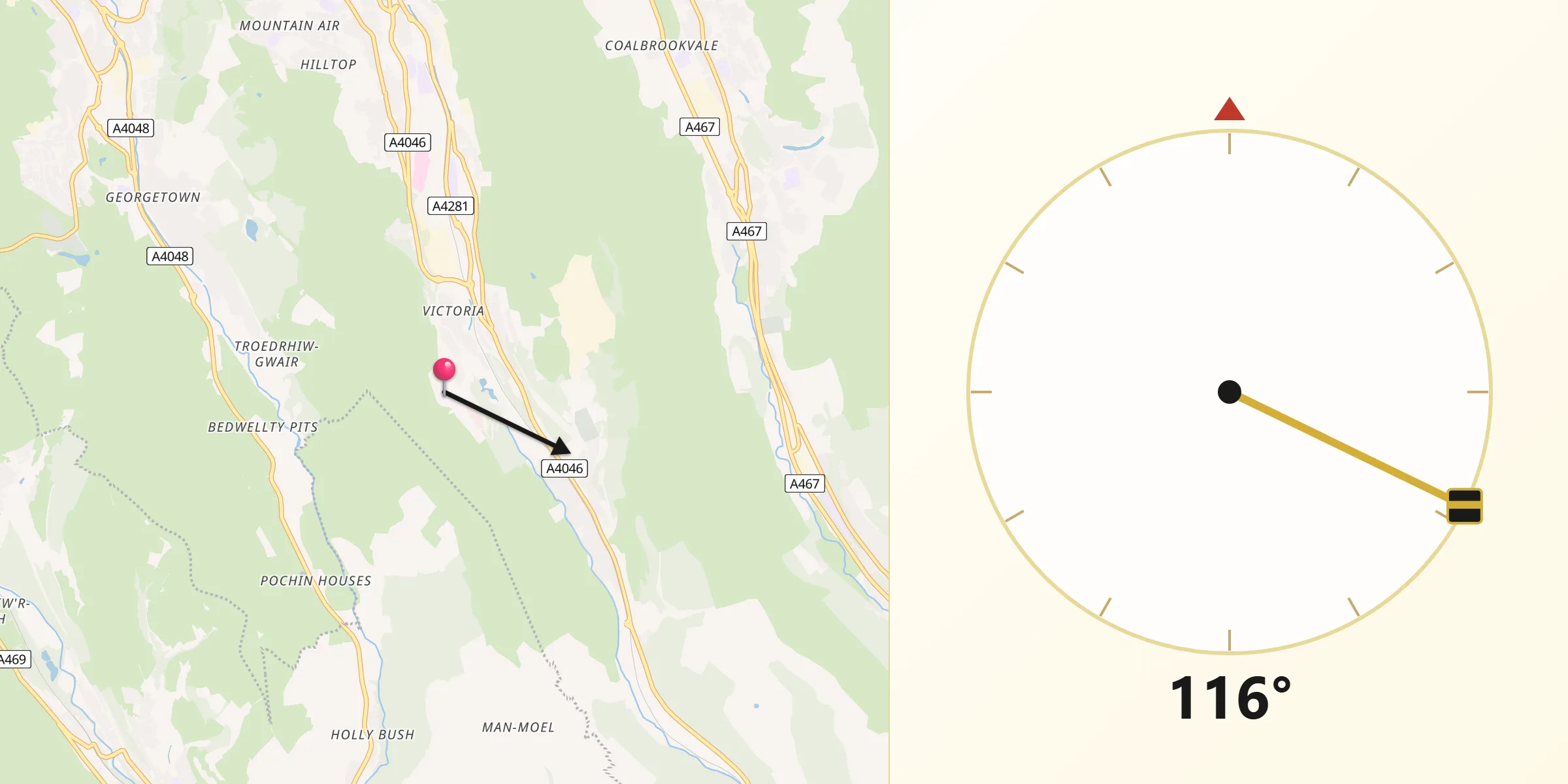 Qibla Direction from Victoria