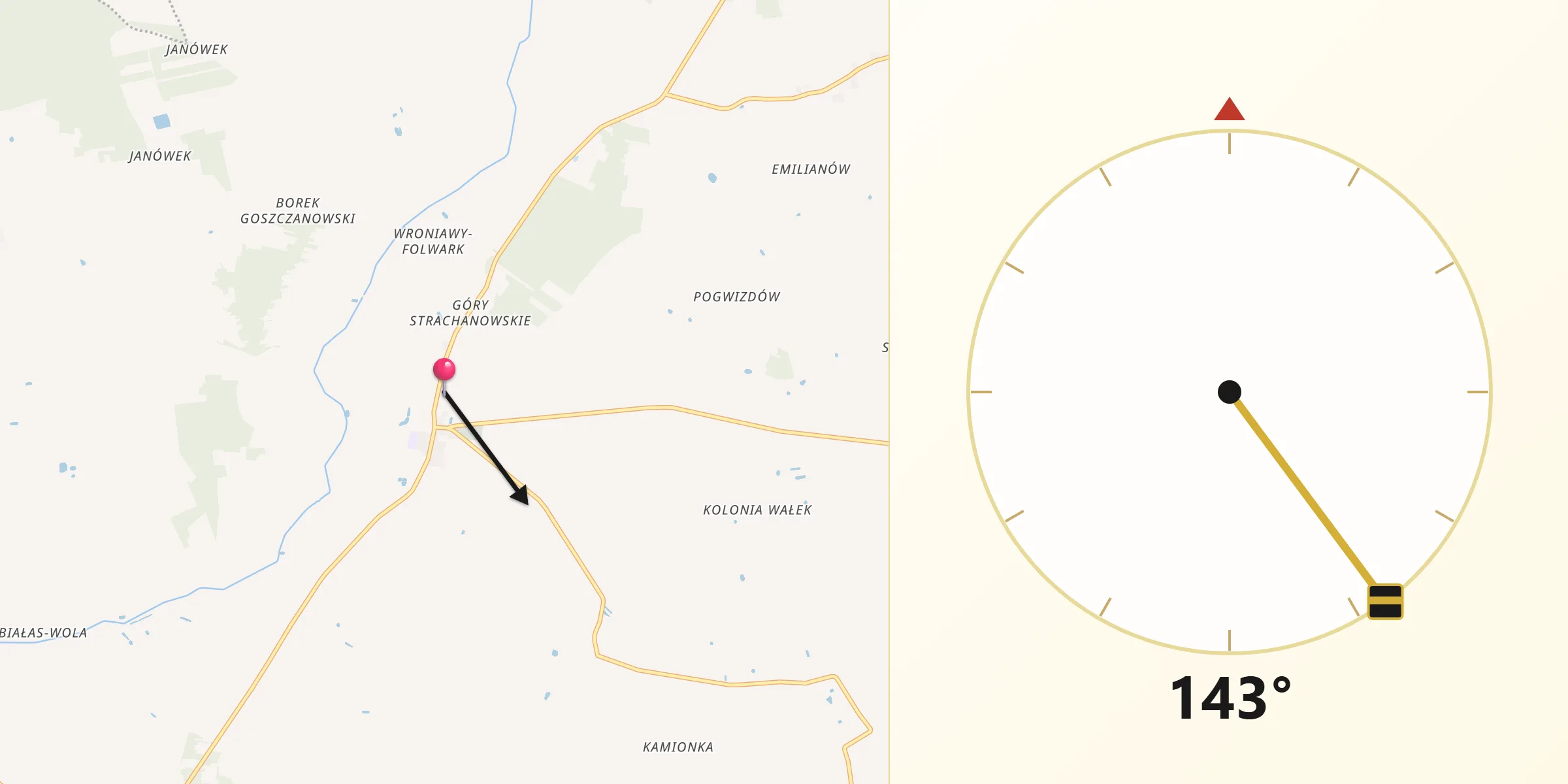 Kierunek Qibla z Goszczanów