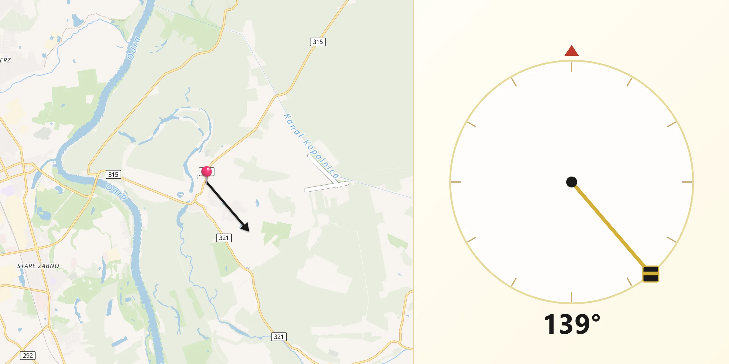 Kierunek Qibla z Przyborów