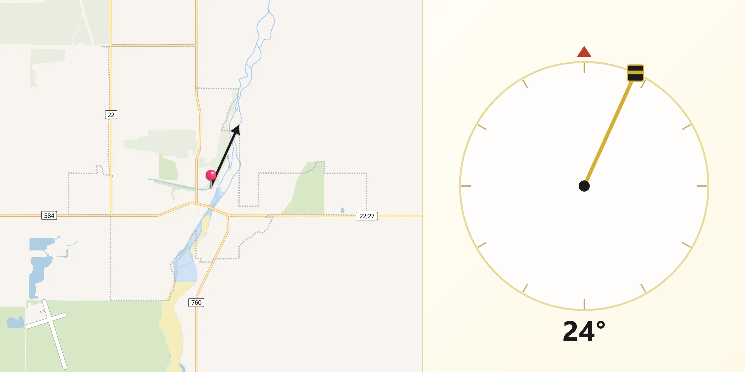 Qibla Direction from Sundre