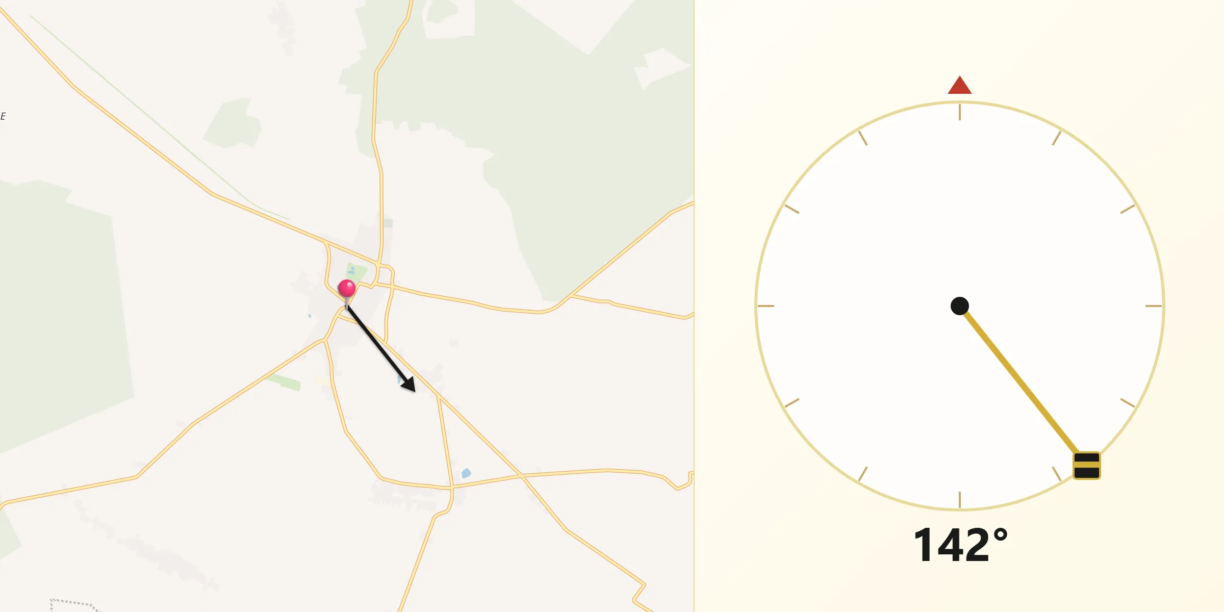 Kierunek Qibla z Pogorzela