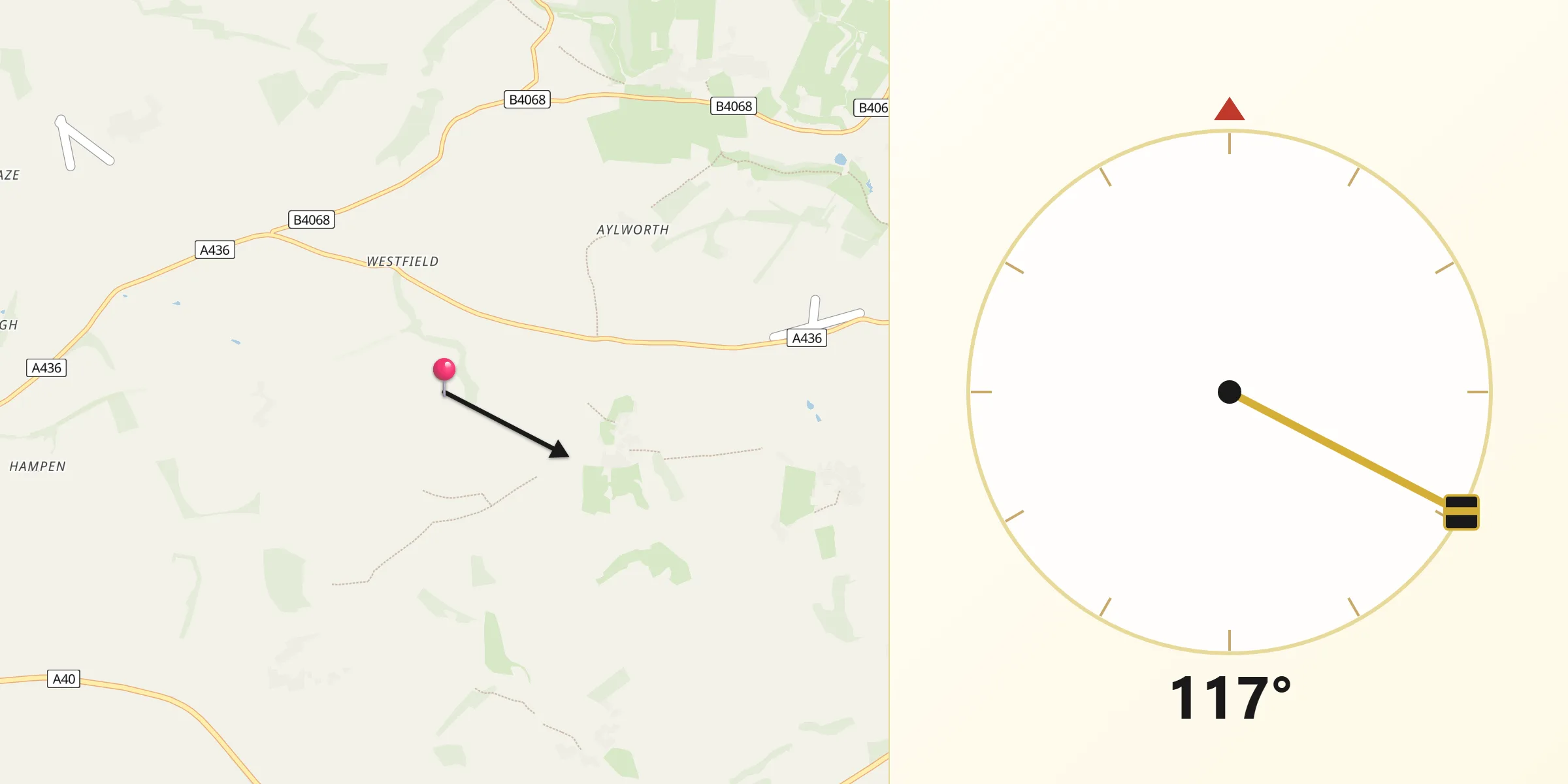 Qibla Direction from Westfield