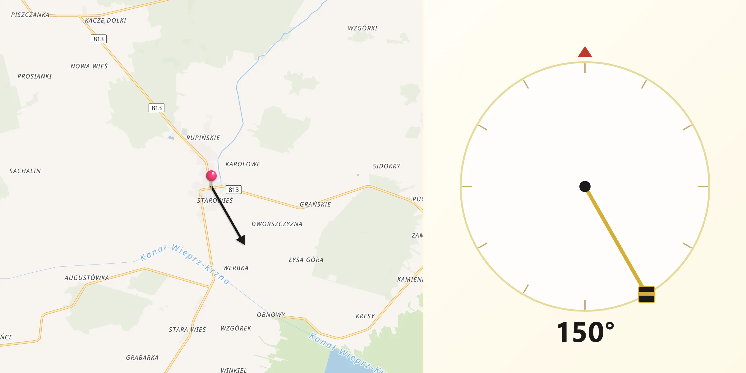 Kierunek Qibla z Drelów