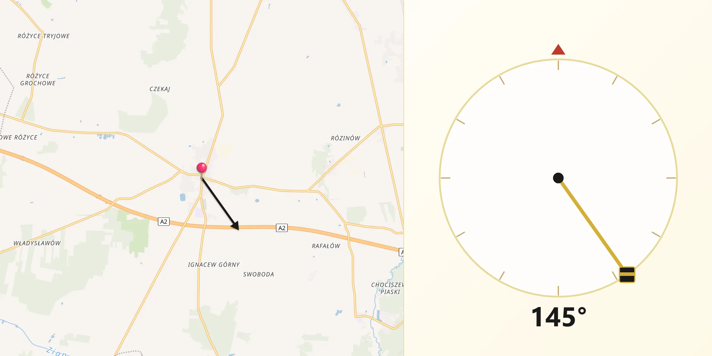 Kierunek Qibla z Parzęczew