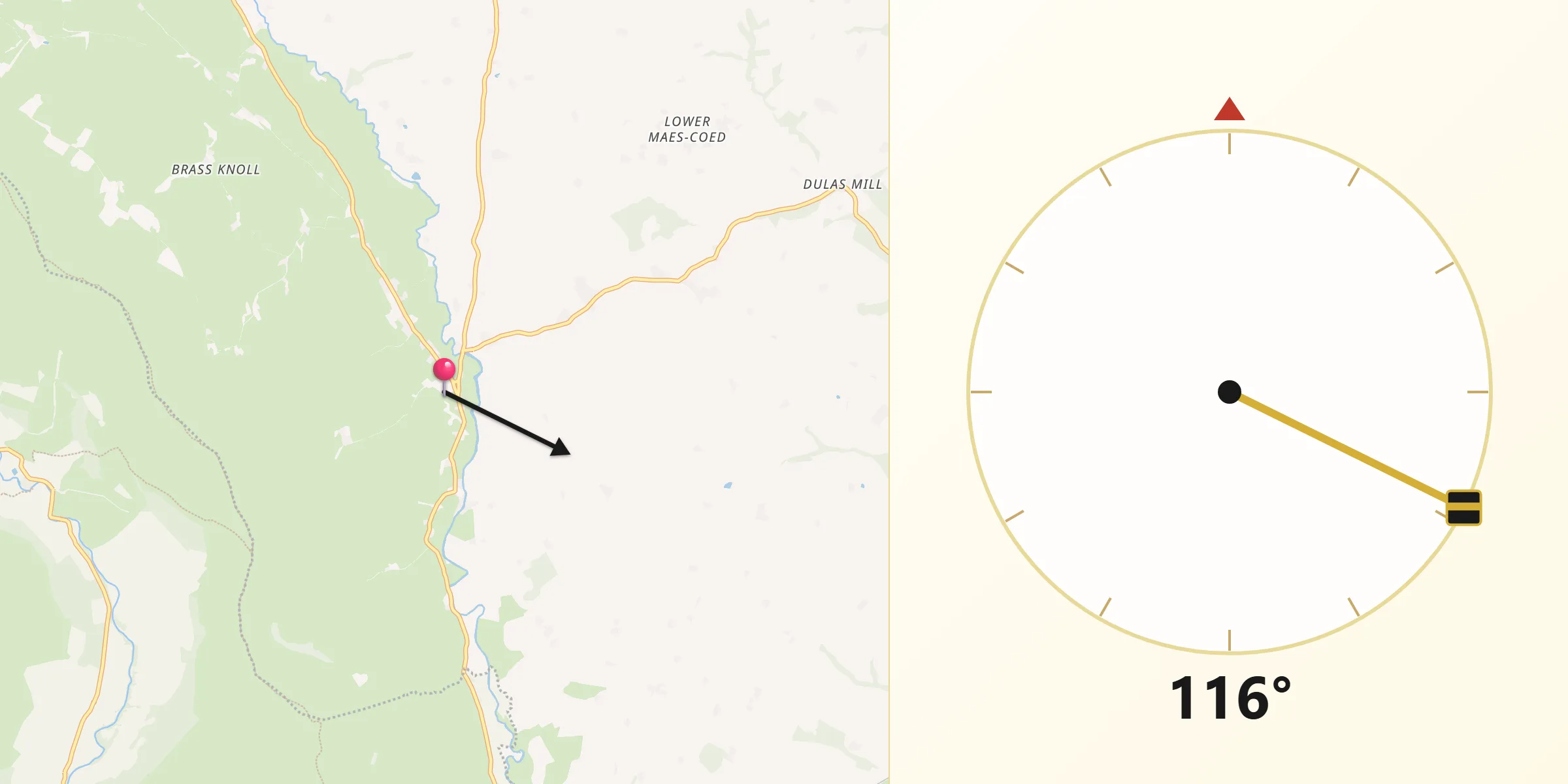Qibla Direction from Longtown
