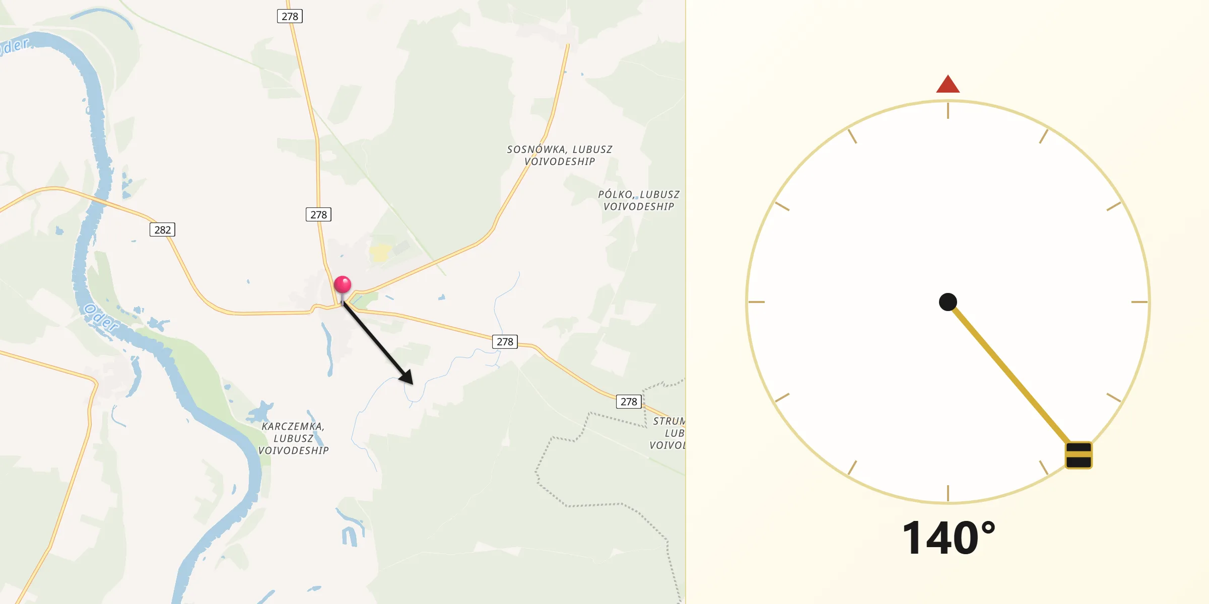 Kierunek Qibla z Bojadła