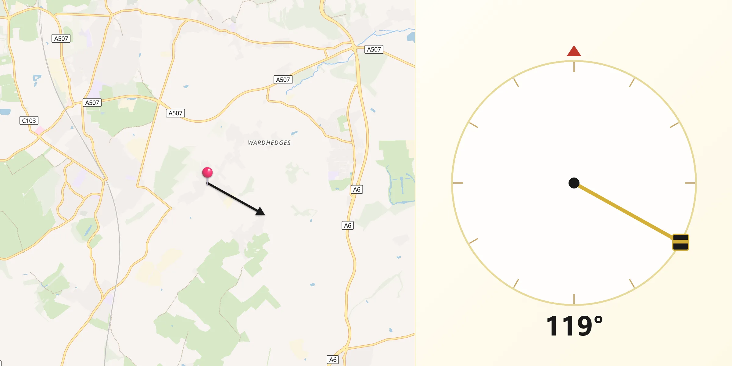 Qibla Direction from Greenfield