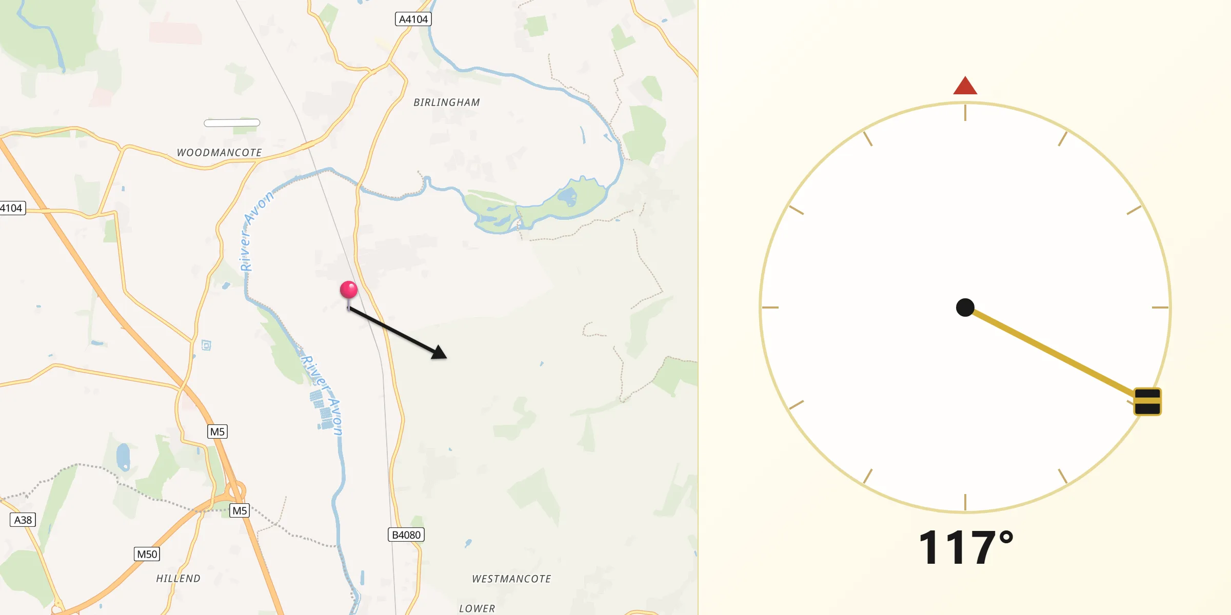 Qibla Direction from Eckington