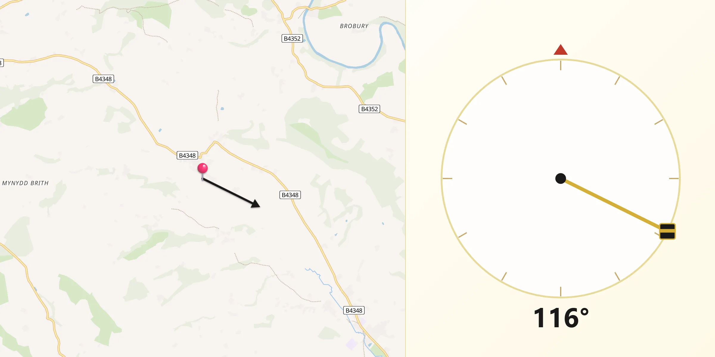 Qibla Direction from Dorstone