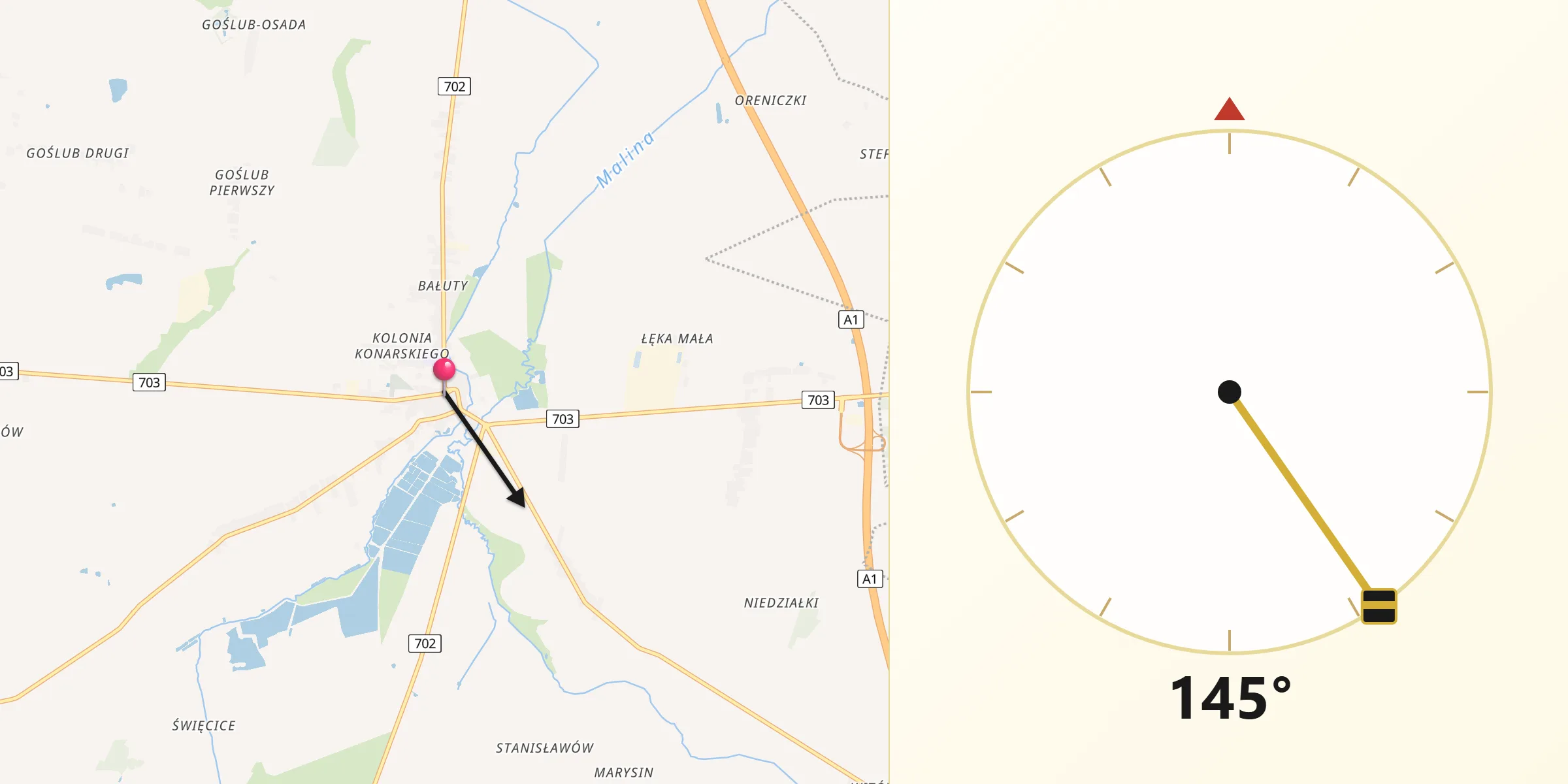 Kierunek Qibla z Piątek