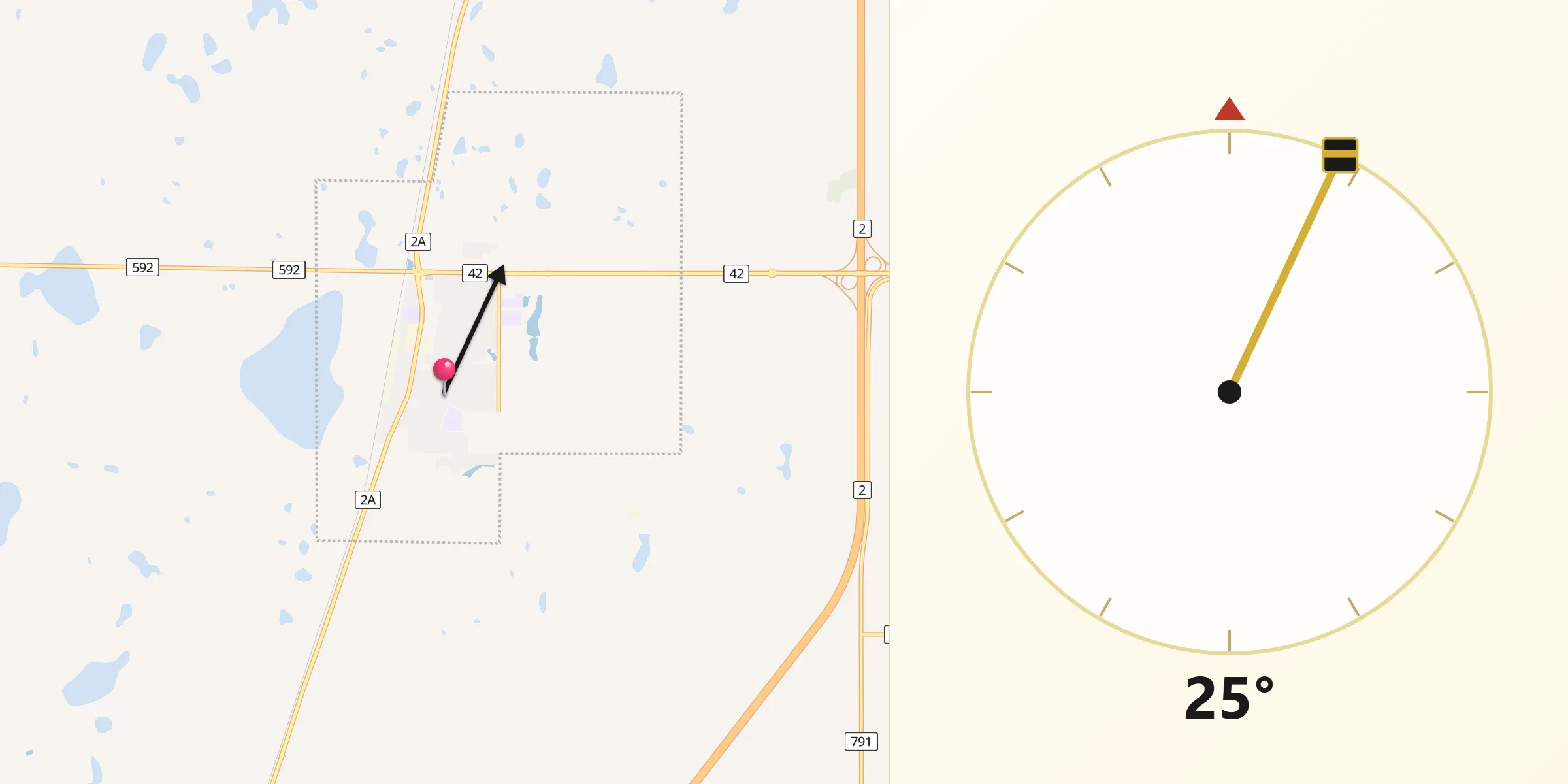 Qibla Direction from Penhold