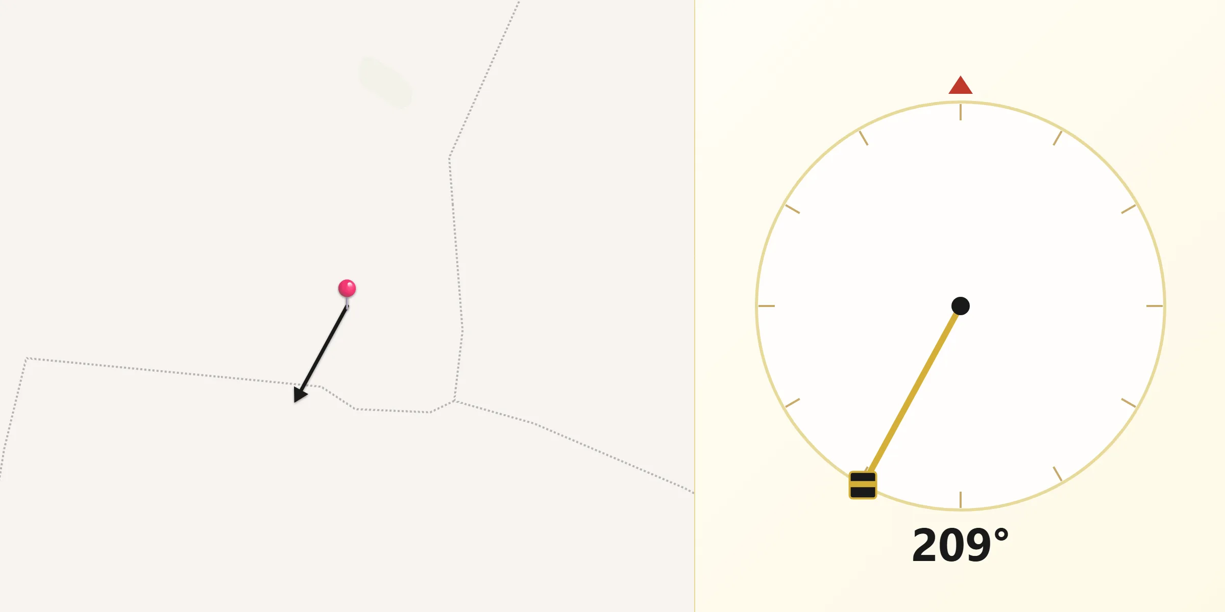 Направление Киблы из Matveyevka