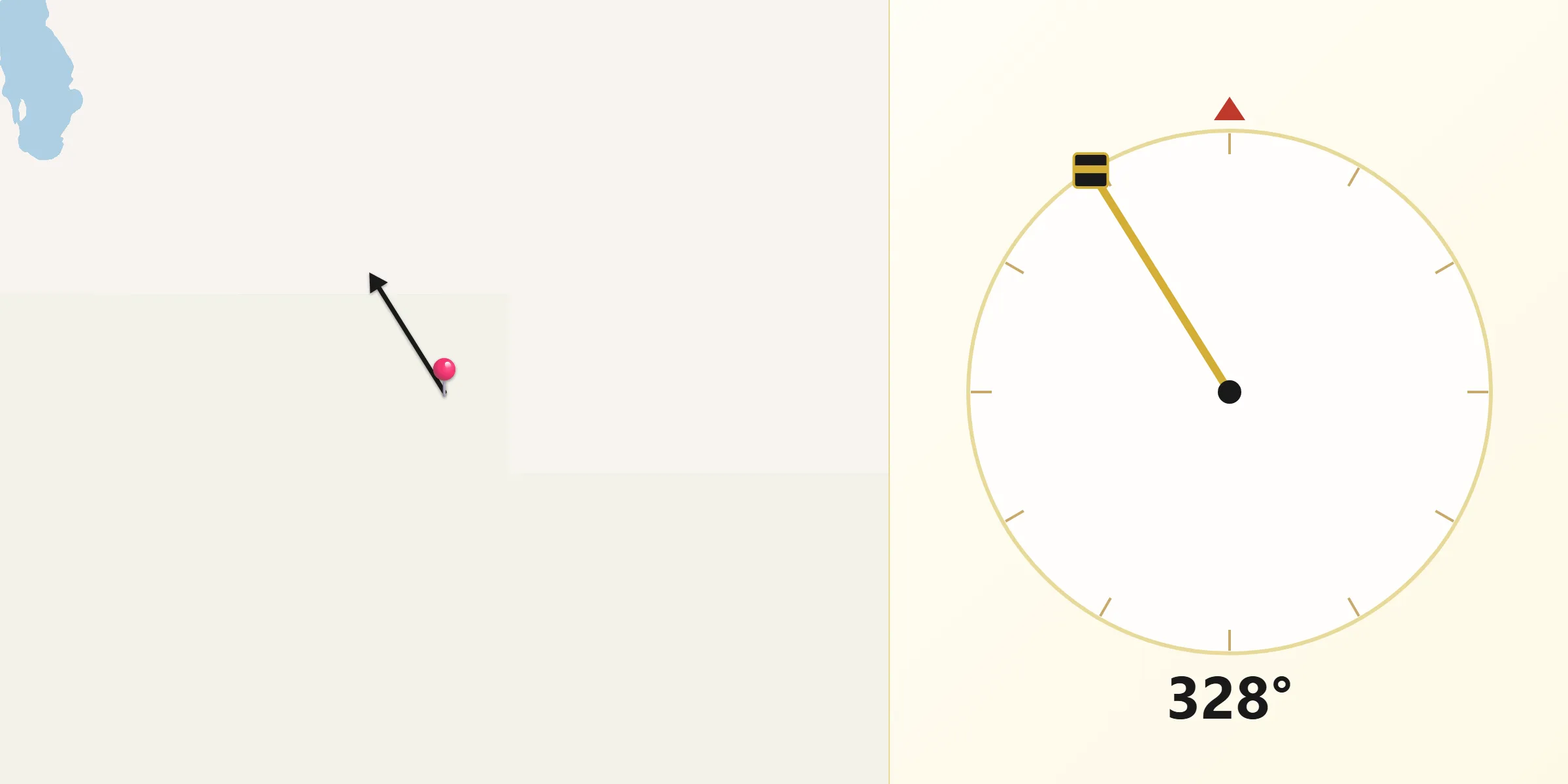 Qibla Direction from Aleutians West Census Area