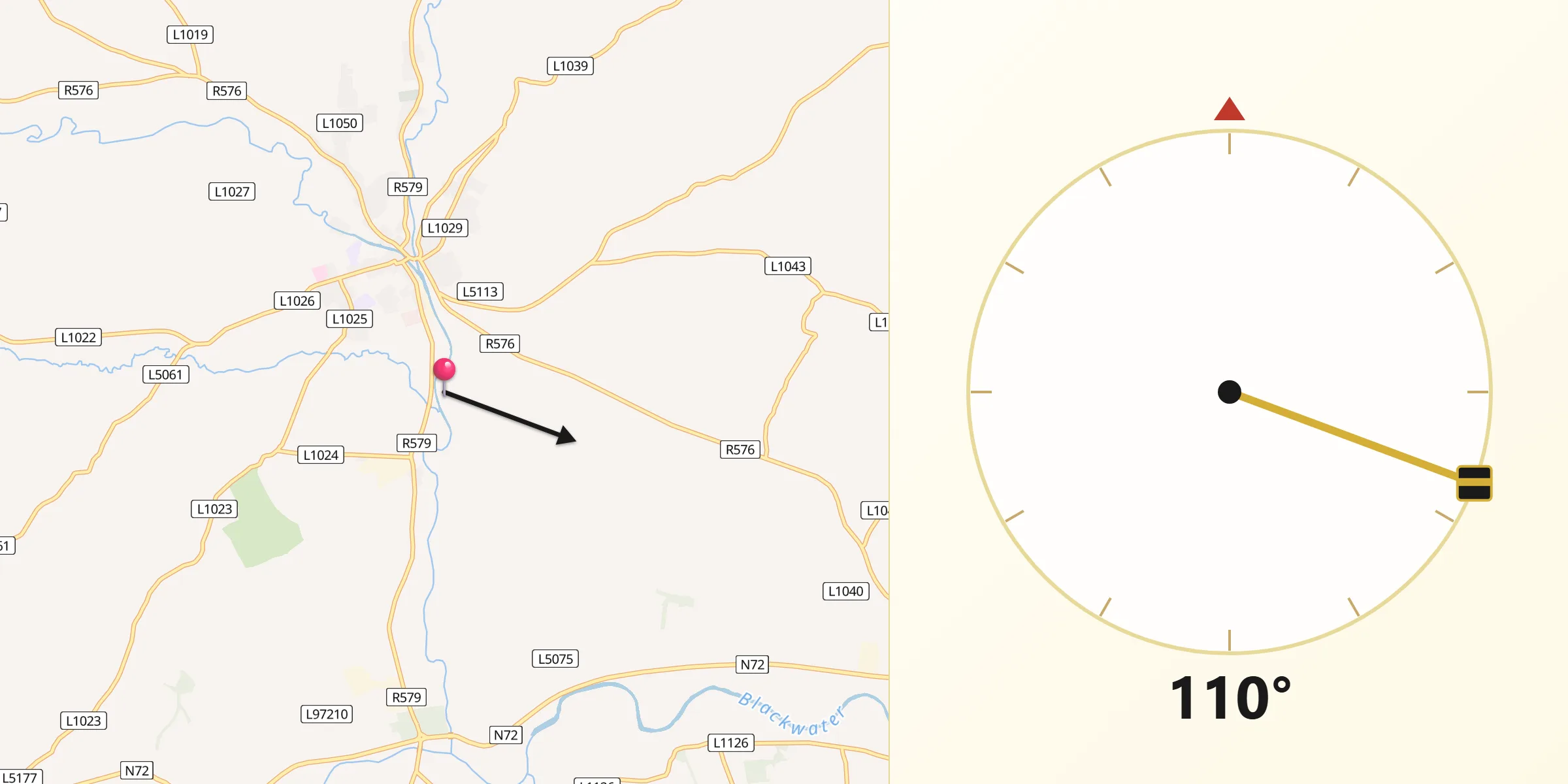 Qibla Direction from Kanturk