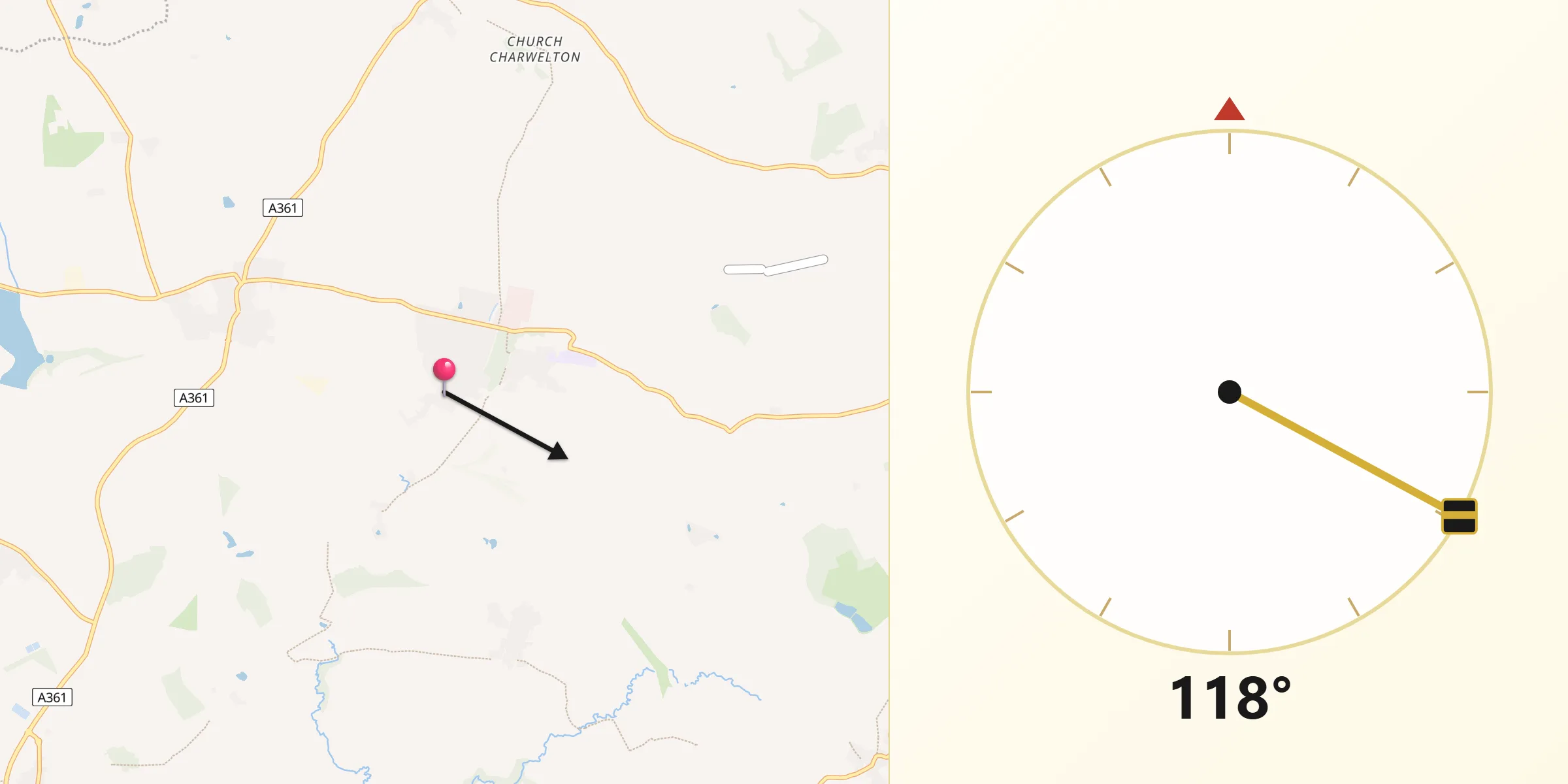 Qibla Direction from Hinton
