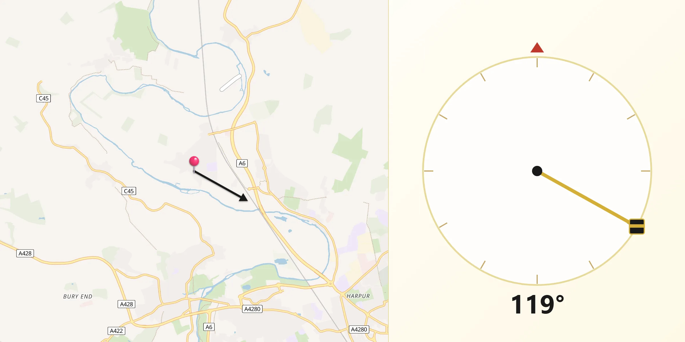 Qibla Direction from Oakley