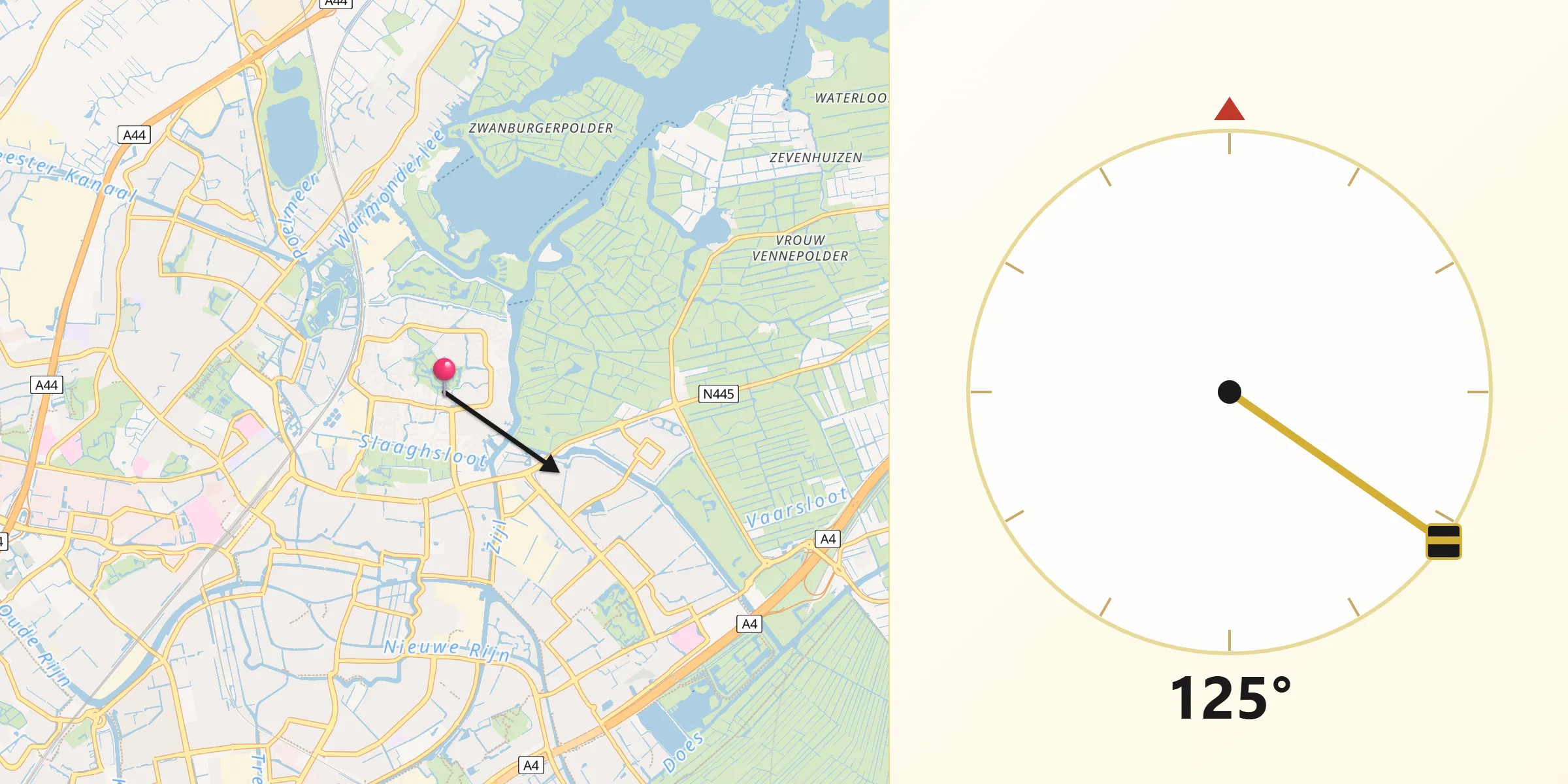 Qibla Richting vanaf Merenwijk