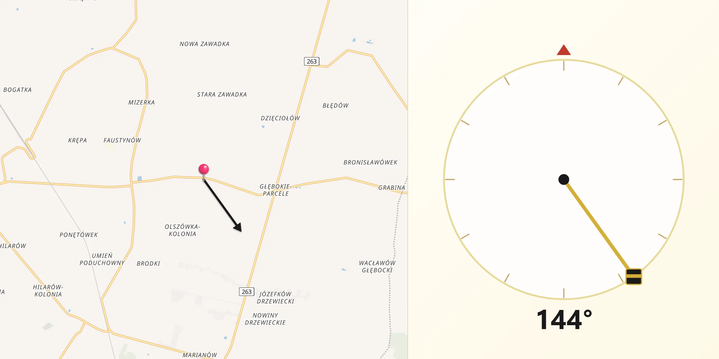 Kierunek Qibla z Olszówka