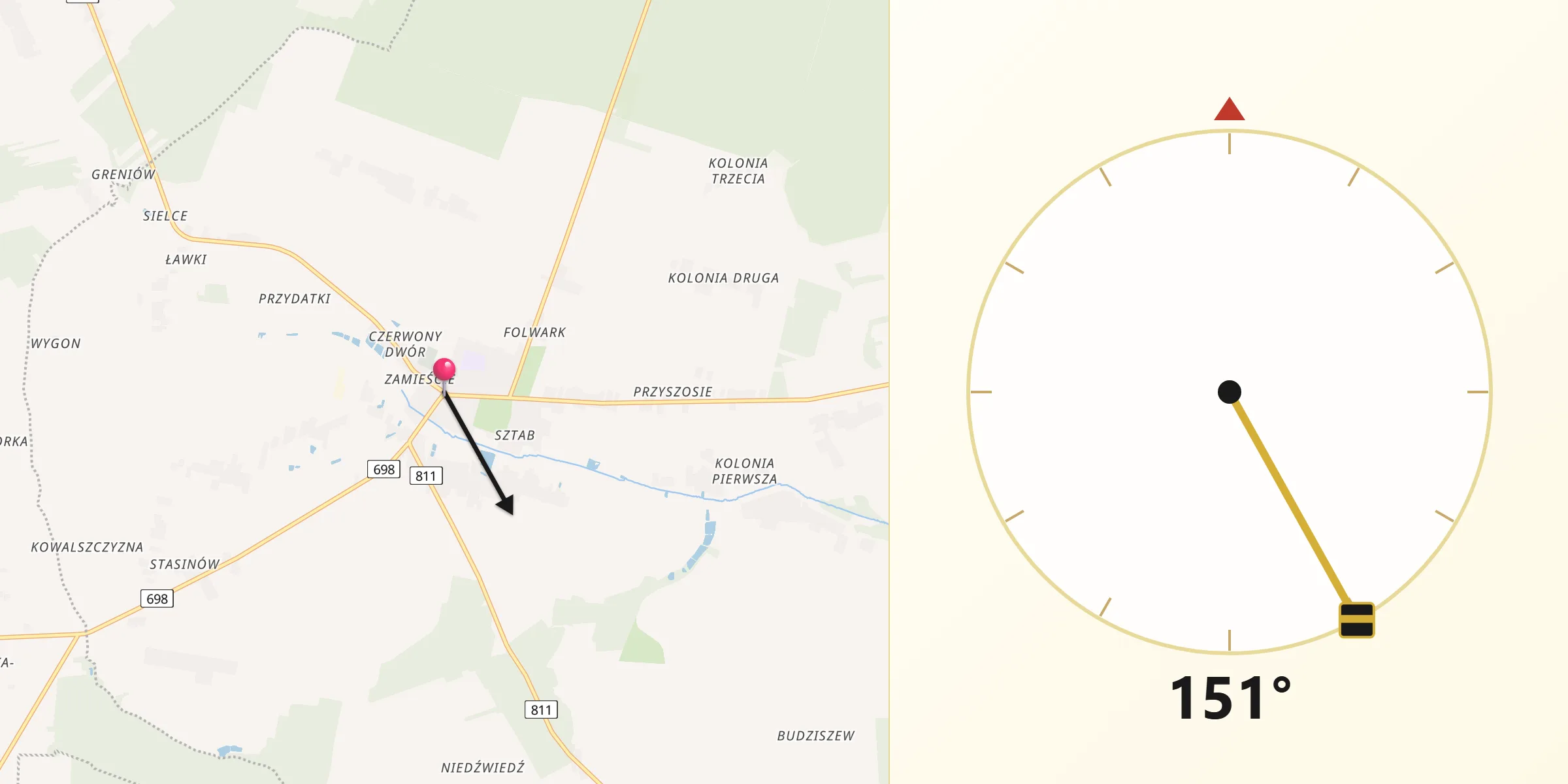 Kierunek Qibla z Konstantynów