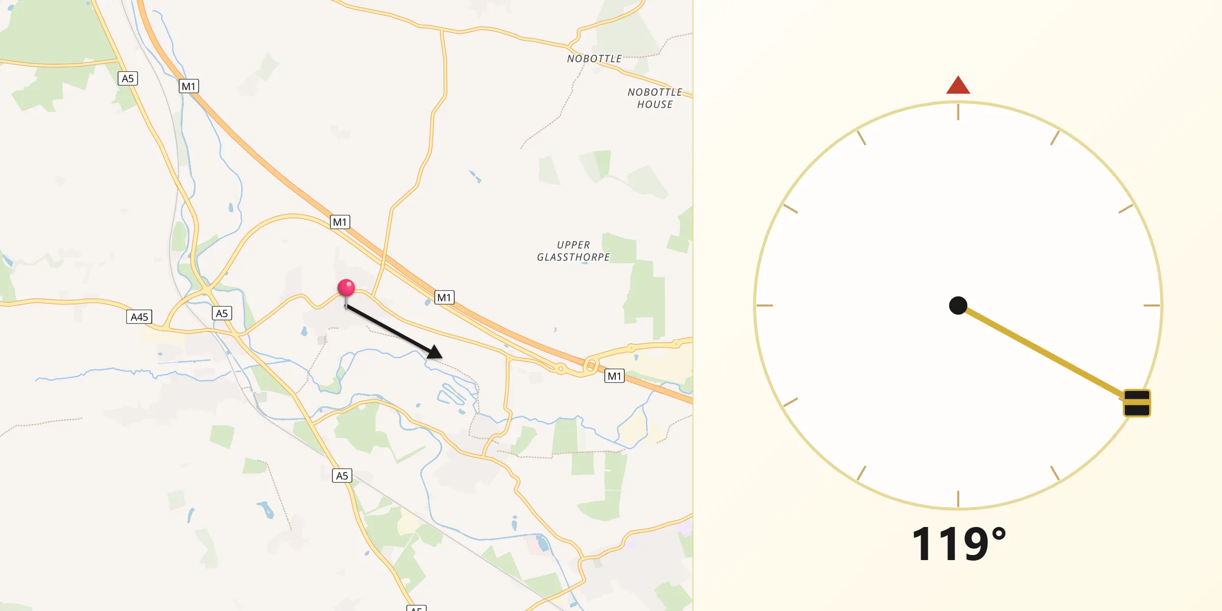 Qibla Direction from Flore